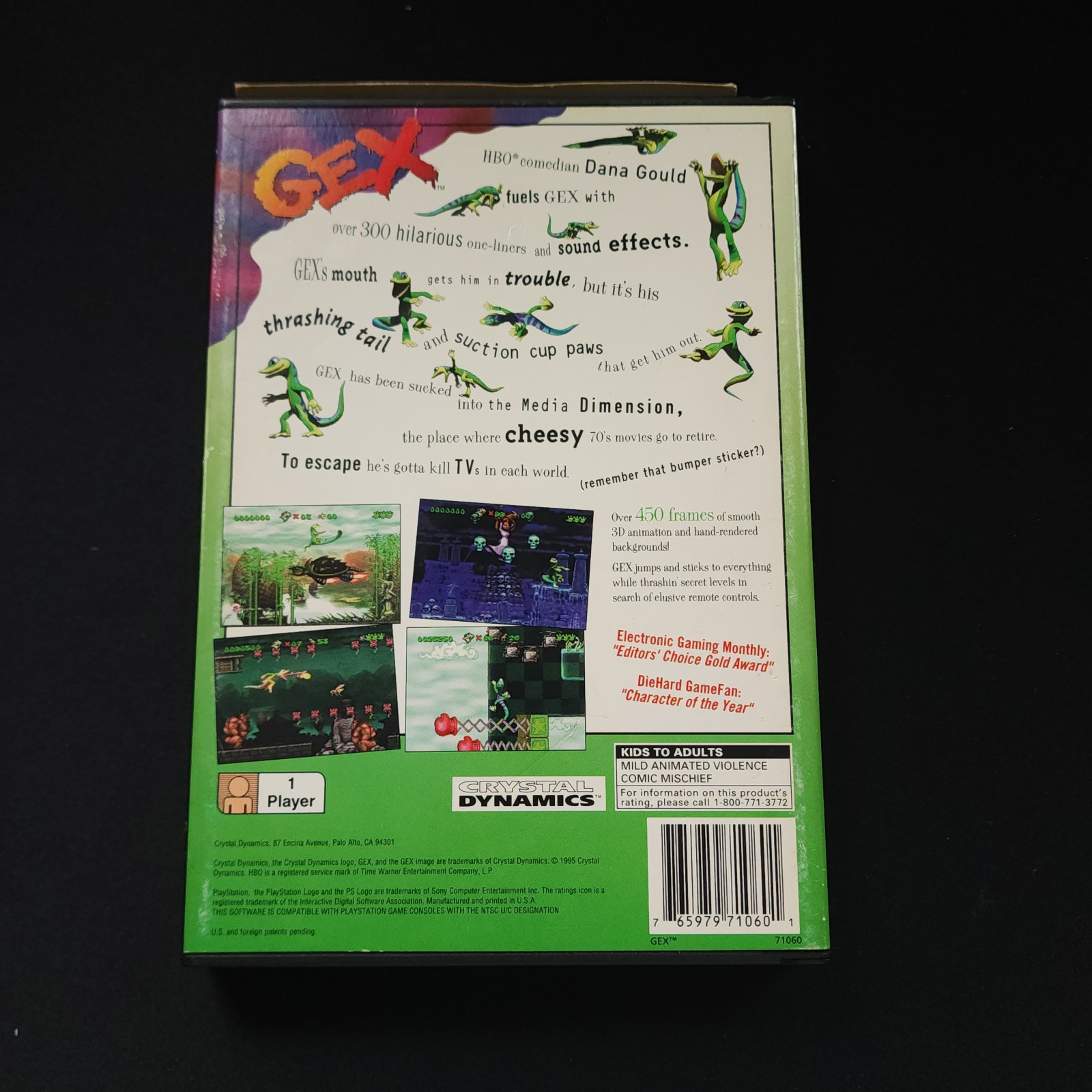 Gex (Sony PlayStation 1) PS1 Long Box CIB Complete Tested w/ Manual & Reg Card
