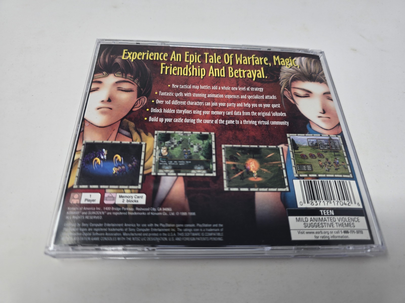 Suikoden II 2 – Sony Playstation 1 PS1 Tested Excellent Shape Black Label CIB