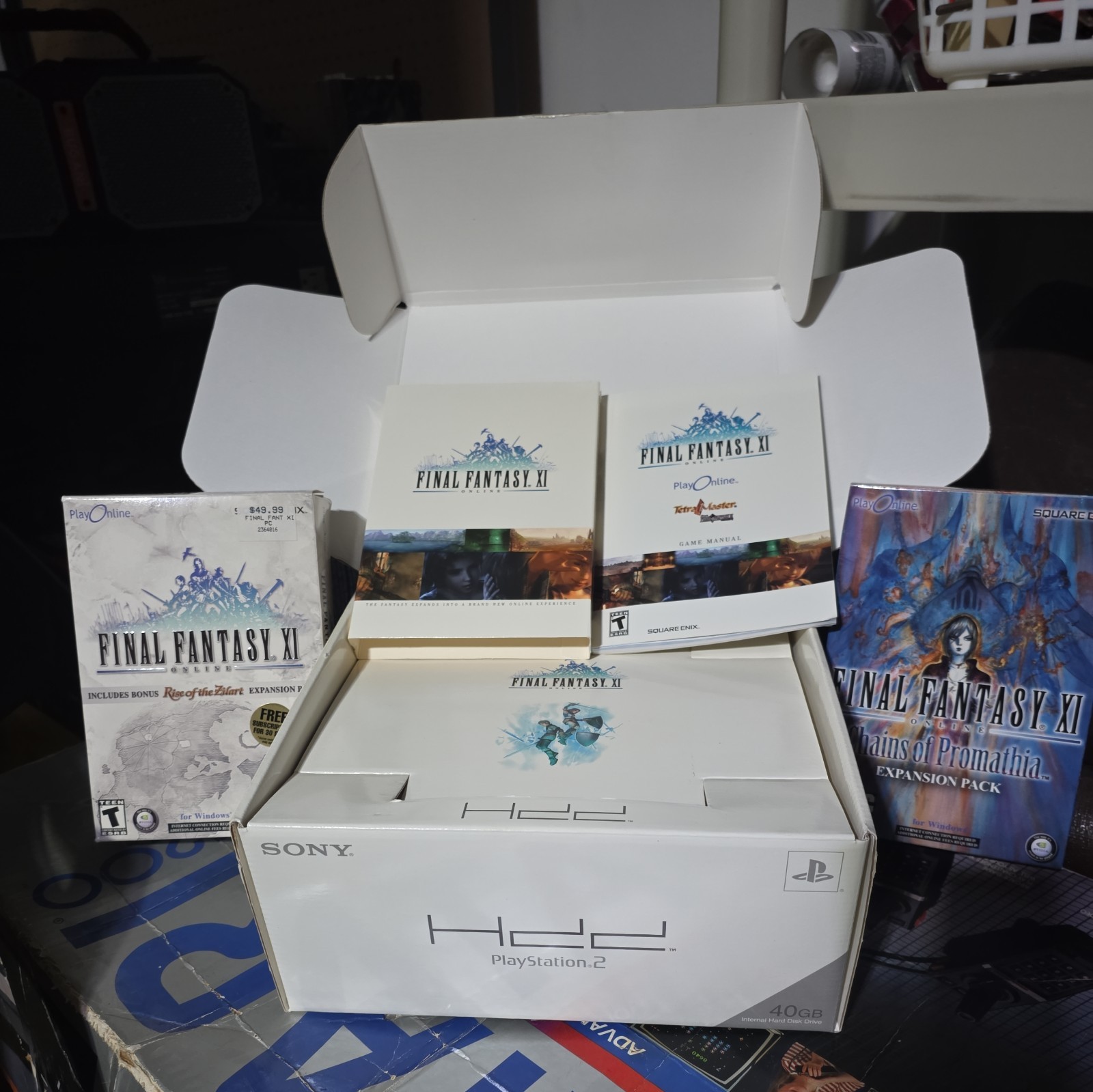 Final Fantasy XI Online HDD Bundle for PS2.No hdd or game. Just boxes!