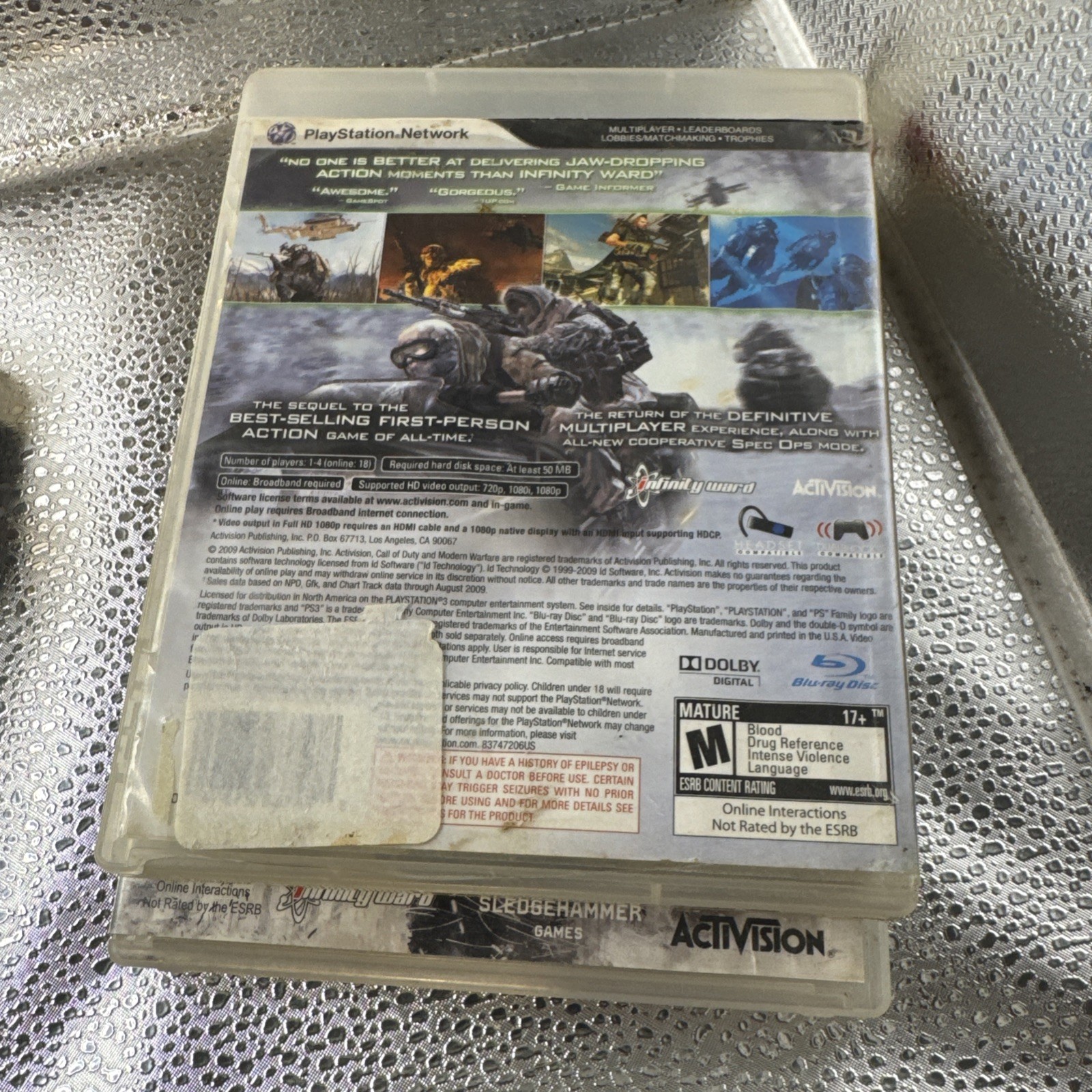 Ps3 Call Of Duty Game Lot: World at War, Black Ops 1 & 2, MW2, COD 4 MW3 AW WAW