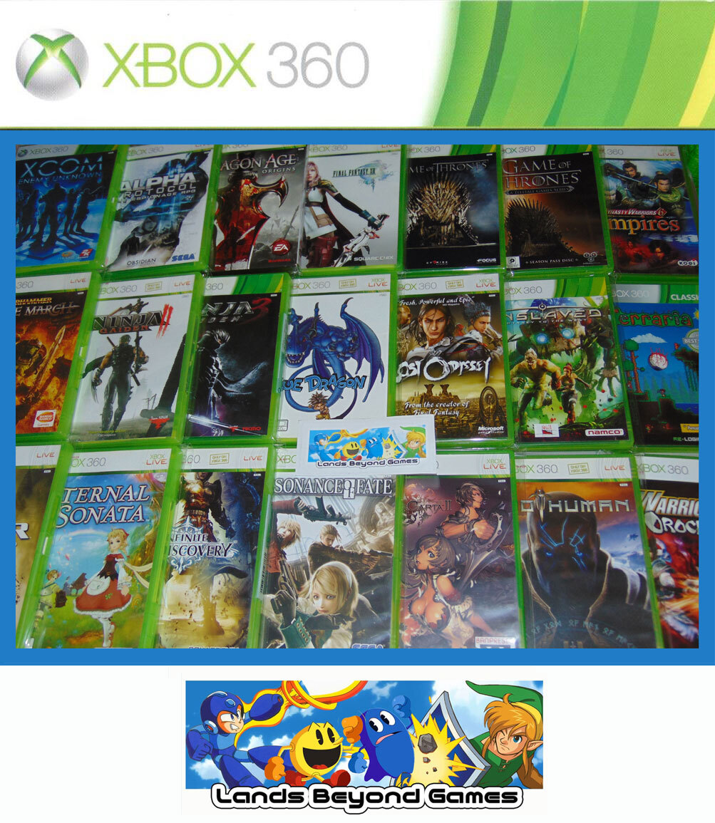 Microsoft Xbox 360 Video Games (RPG Strategy Action Adventure Hack n’ Slash )