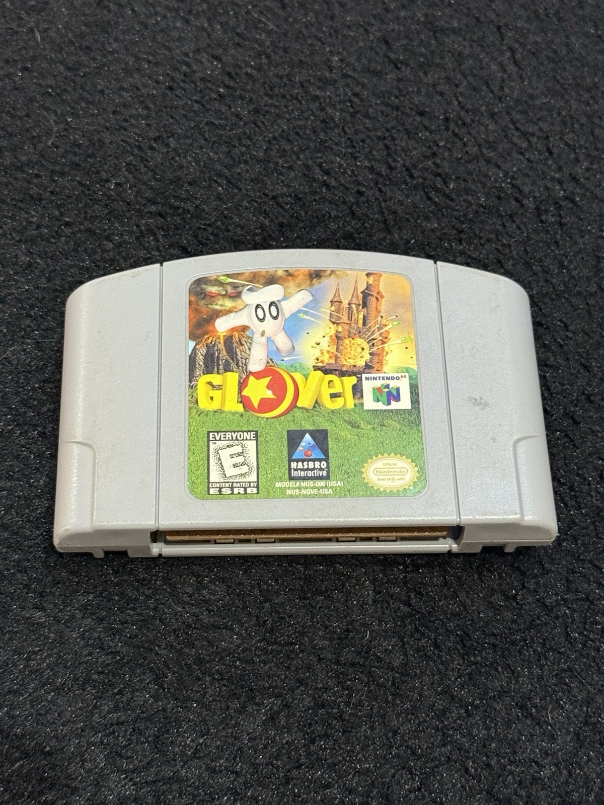 Glover Nintendo 64 N64 Game Cartridge Hasbro Interactive NUS-006 Authentic USA