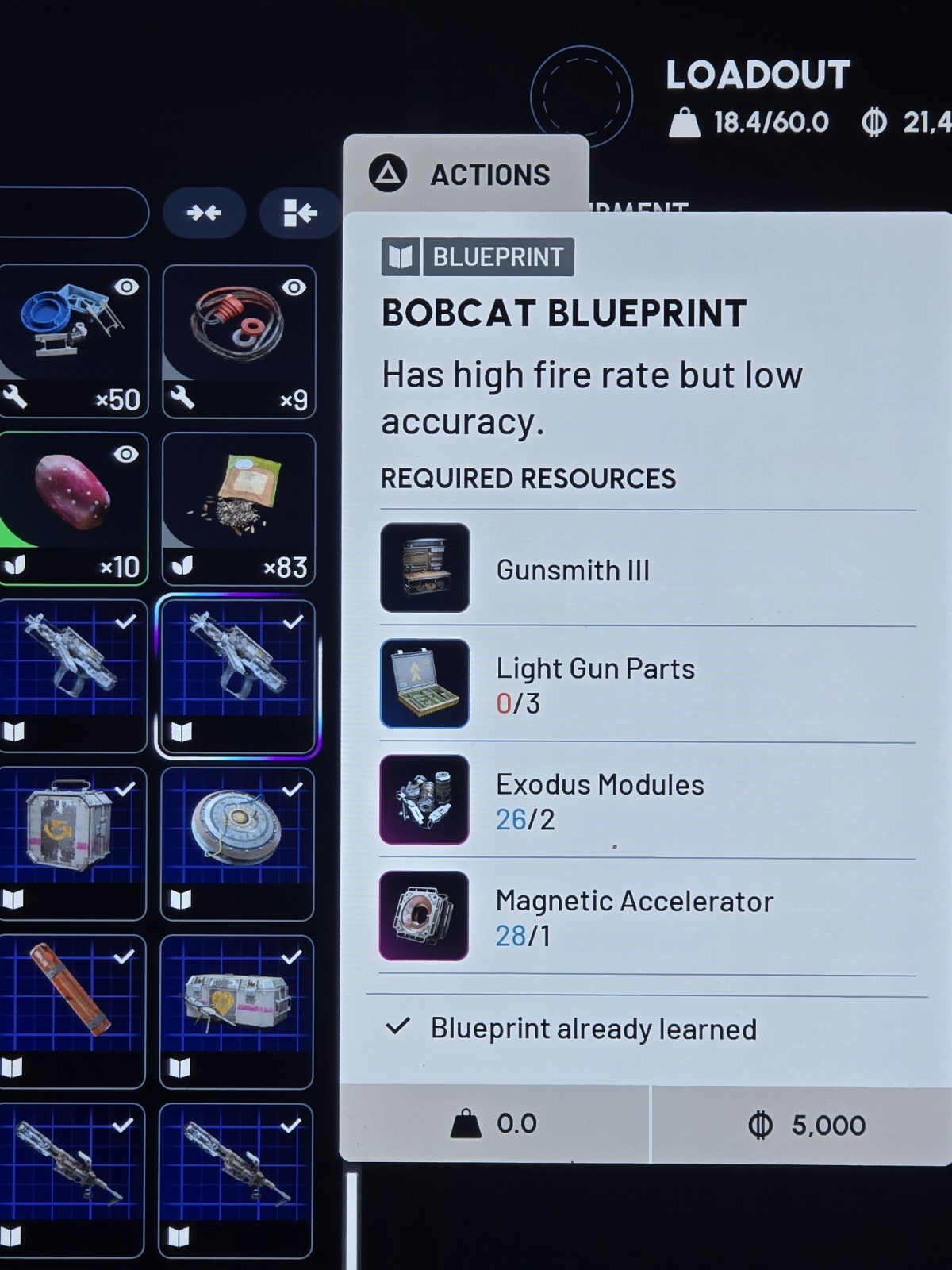 Bobcat BLUEPRINT ARC RAIDERS