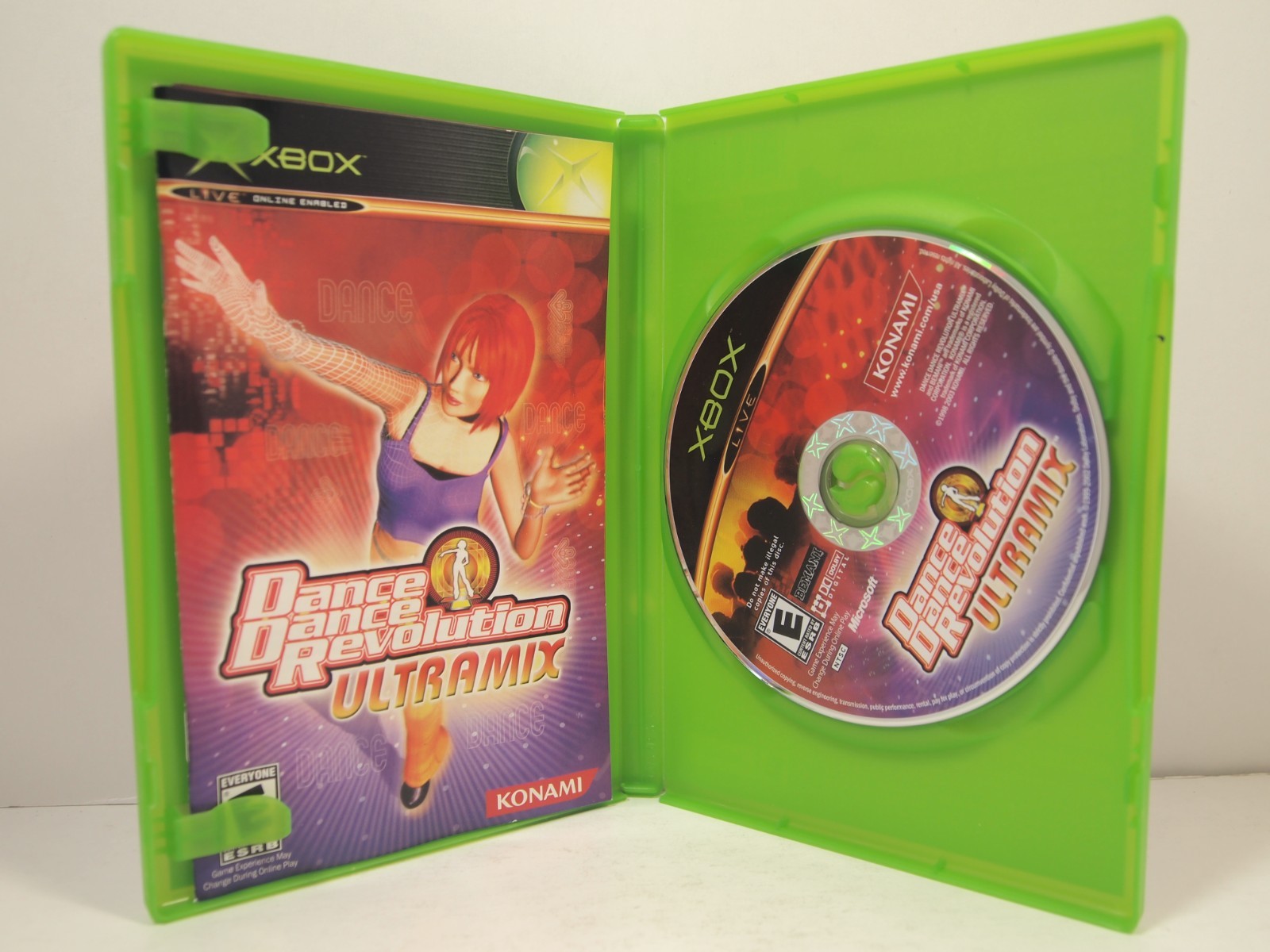 Konami Dance Dance Revolution DDR Ultramix Dance Pad Game Bundle for Xbox