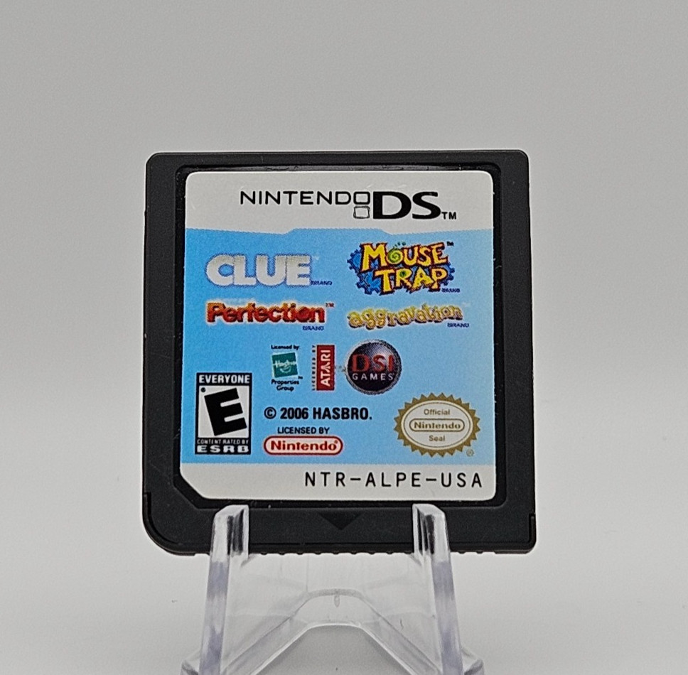 Clue/Mouse Trap/Perfection/Aggravation (DS, 2007)Authentic | Cart. Only | Tested