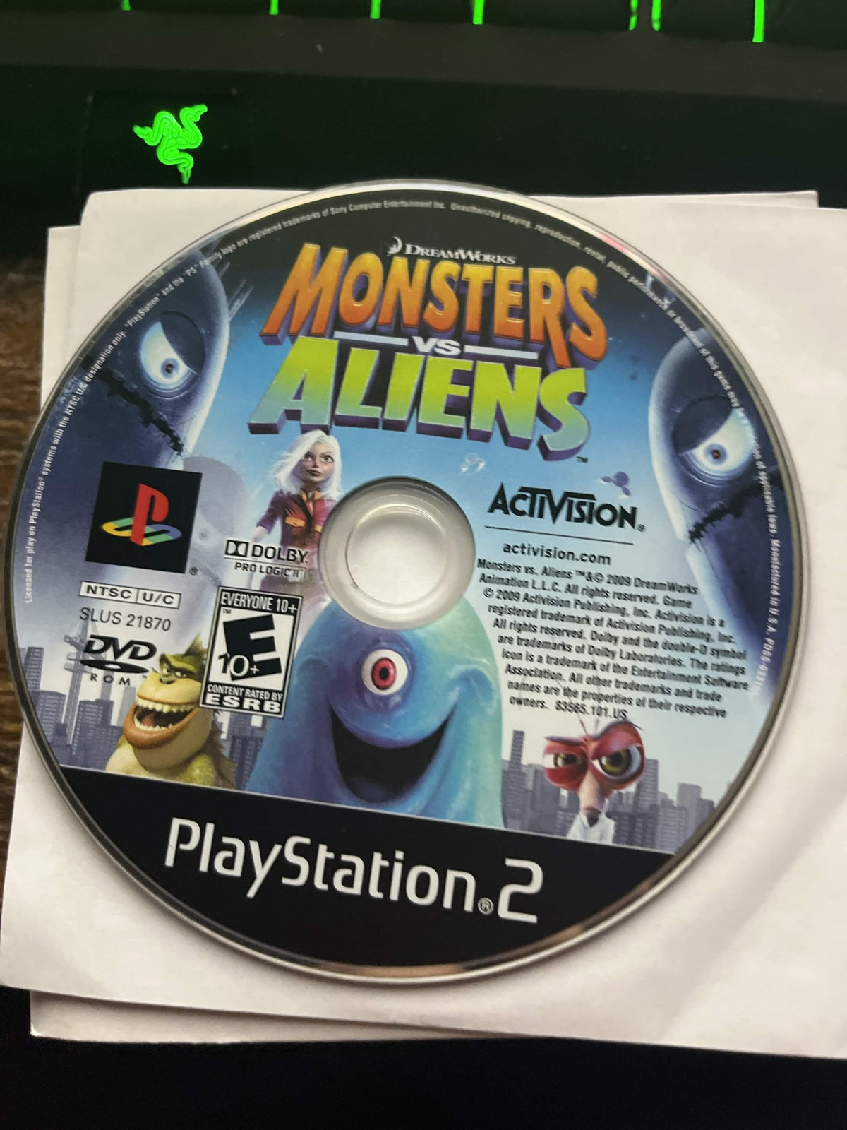 Monsters vs. Aliens Sony PS3 Playstation 3 – DISC ONLY