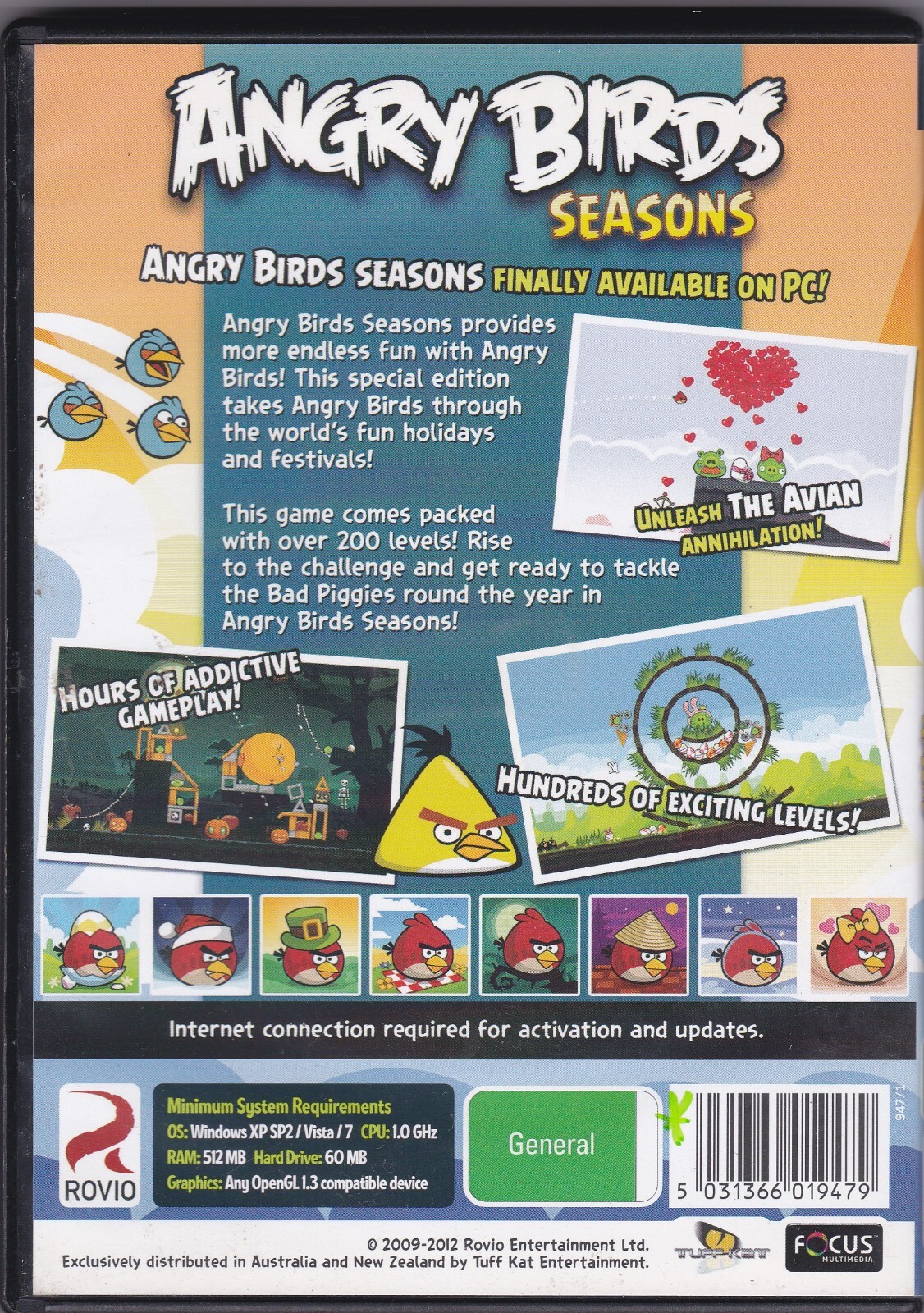 PC CD-Rom – Angry Birds Seasons Windows XP/Vista/7 Internet Connection Required