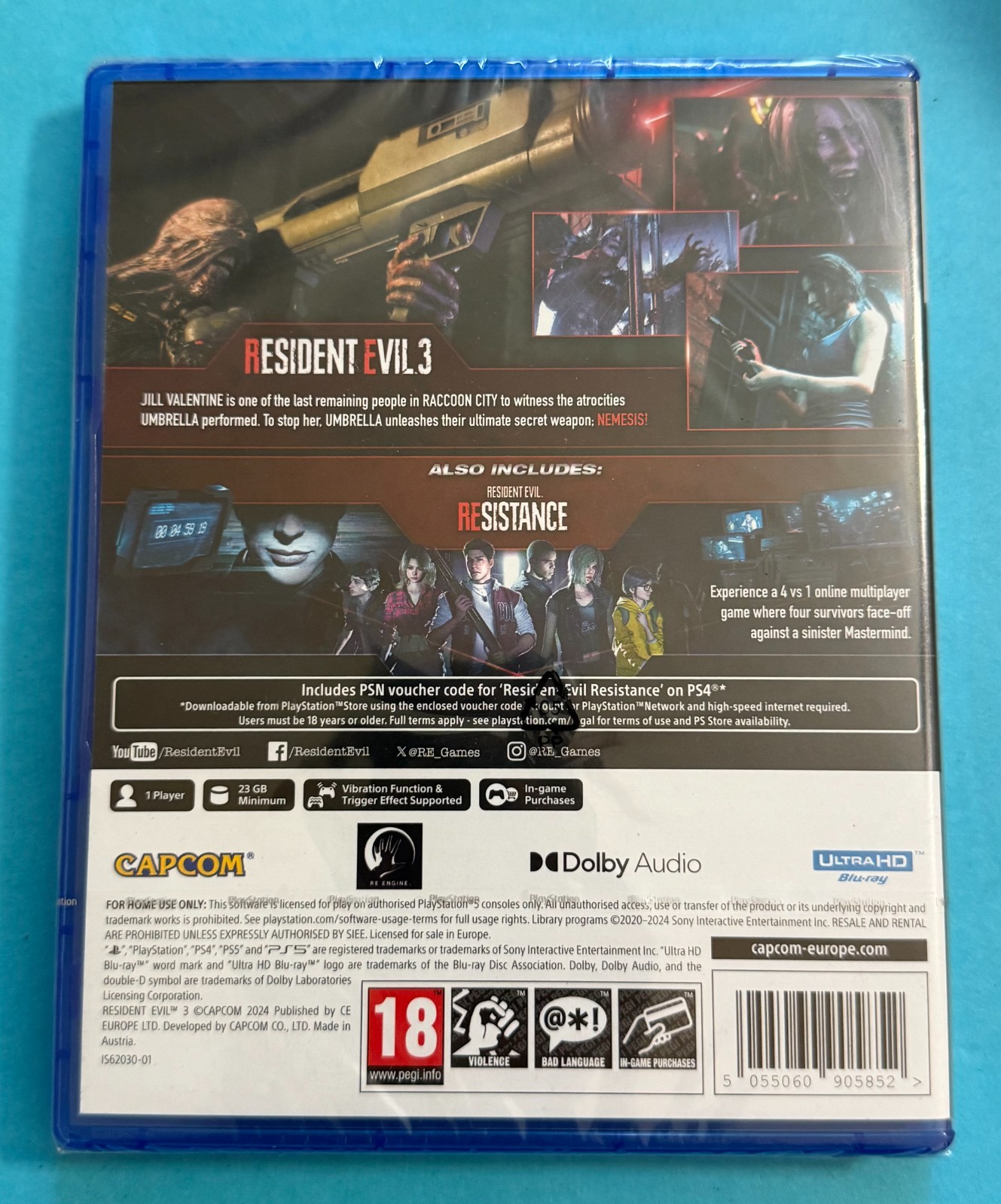 Resident Evil 3 Remake PS5 PlayStation 5 (New Factory Sealed )