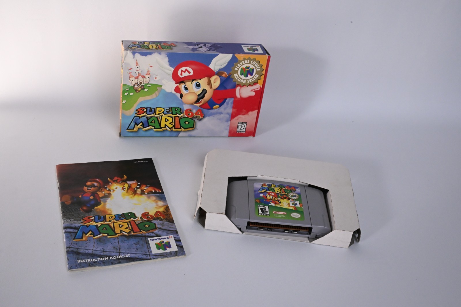 Super Mario 64 (Nintendo 64, 1999) N64 CIB Box Manual