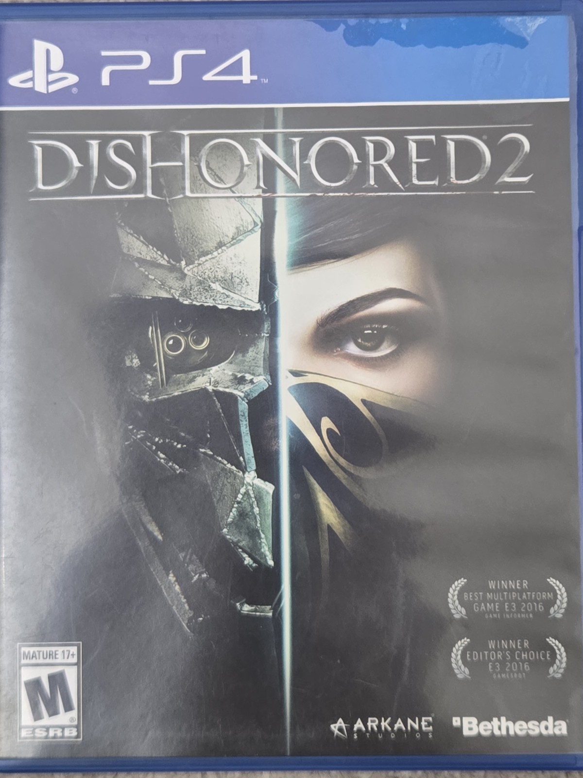 ps4 game Dishonered 2 1 player Bethesda violent battles tested strong language