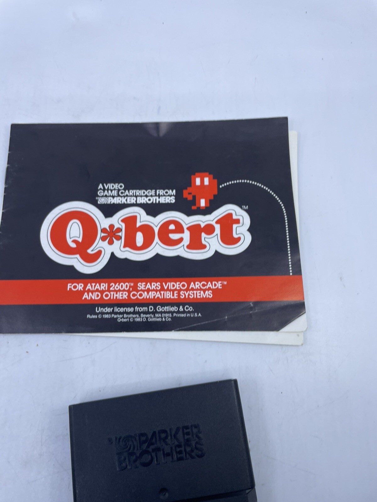 Q*bert (Atari 2600, 1983) By Atari Qbert (Cartridge & Manual Only) Tested P3
