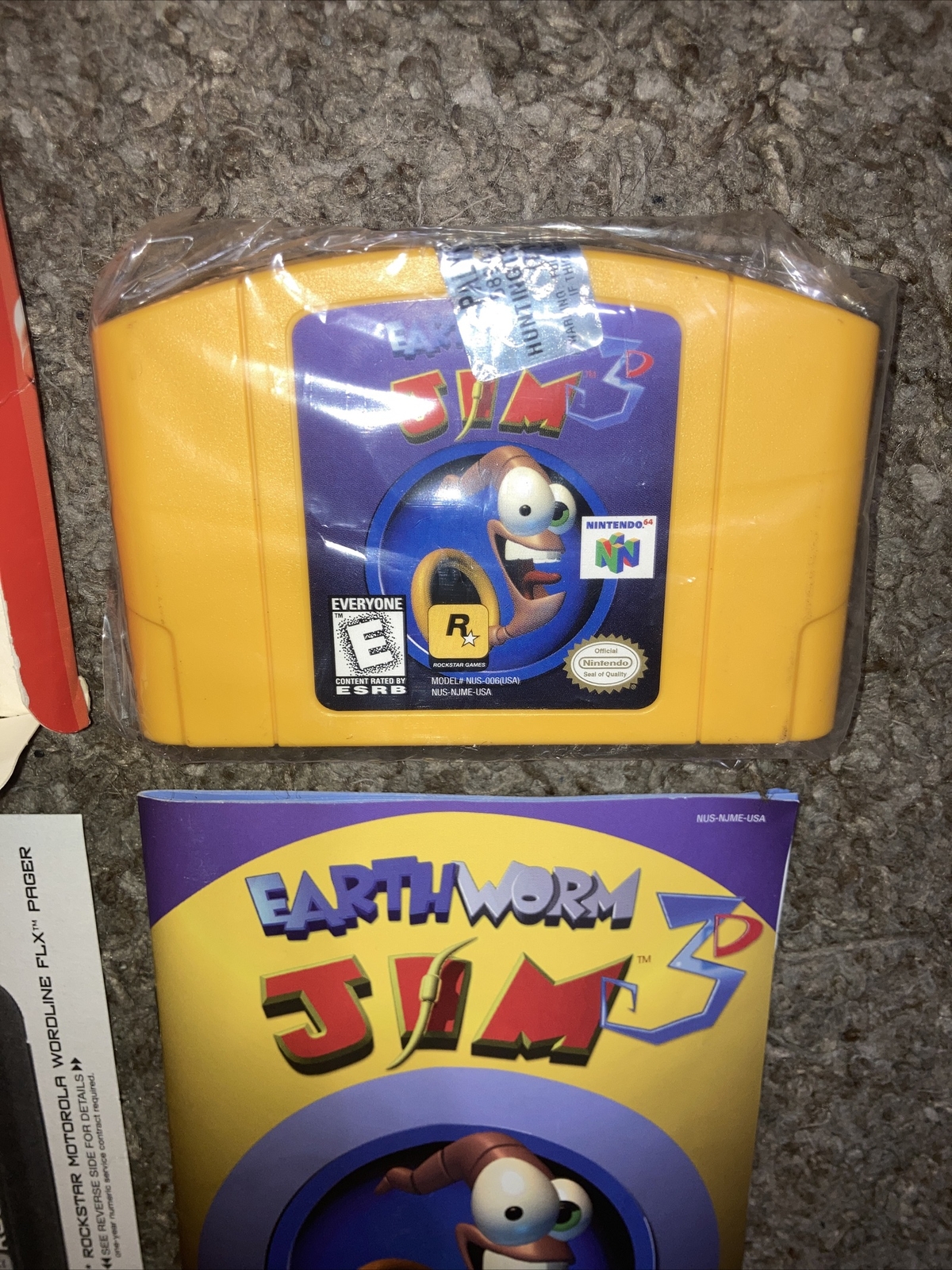 Earthworm Jim 3D Nintendo 64 N64 CIB Complete W Manual Authentic Game cartridge