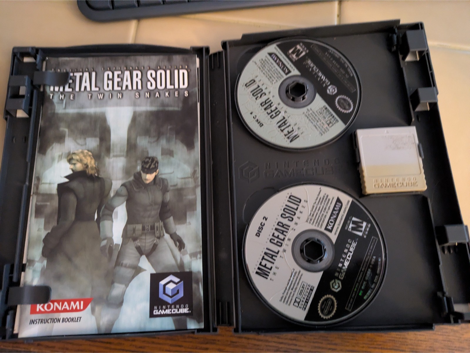 metal gear solid twin snakes player’s choice gamecube cib w mem card
