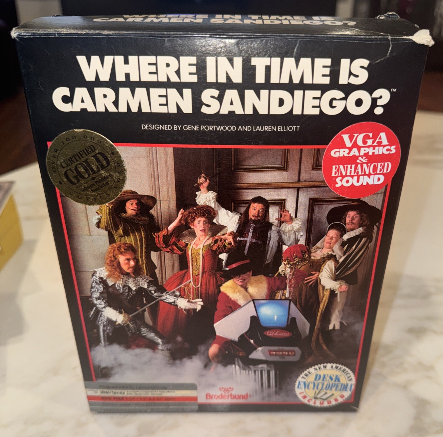 VTG 1989 Brøderbund Where In Time Is Carmen Sandiego? Game IBM/Tandy Disks NICE