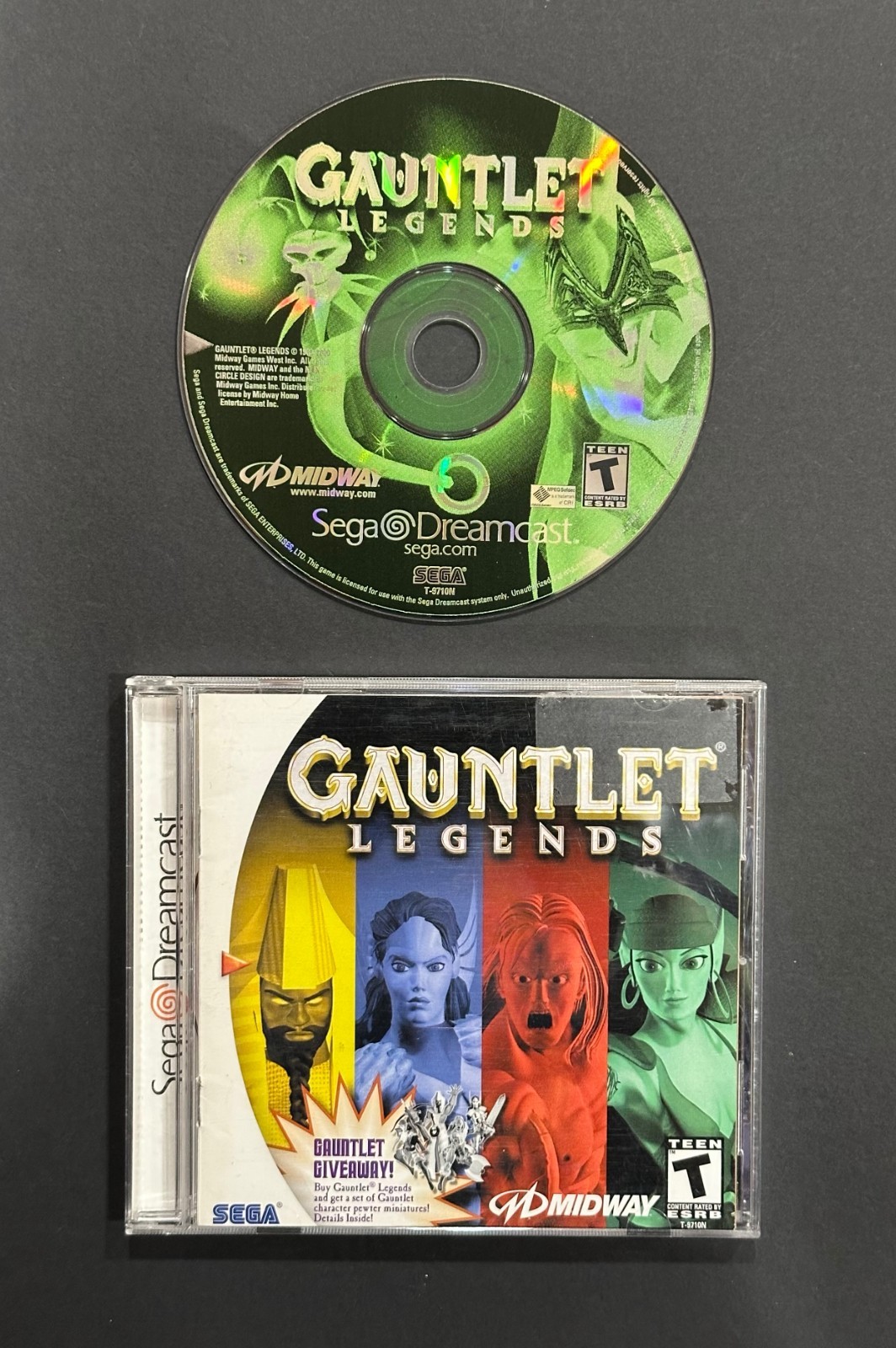 Gauntlet Legends Sega Dreamcast Game Case and Manual 2000 – Tested and Working!