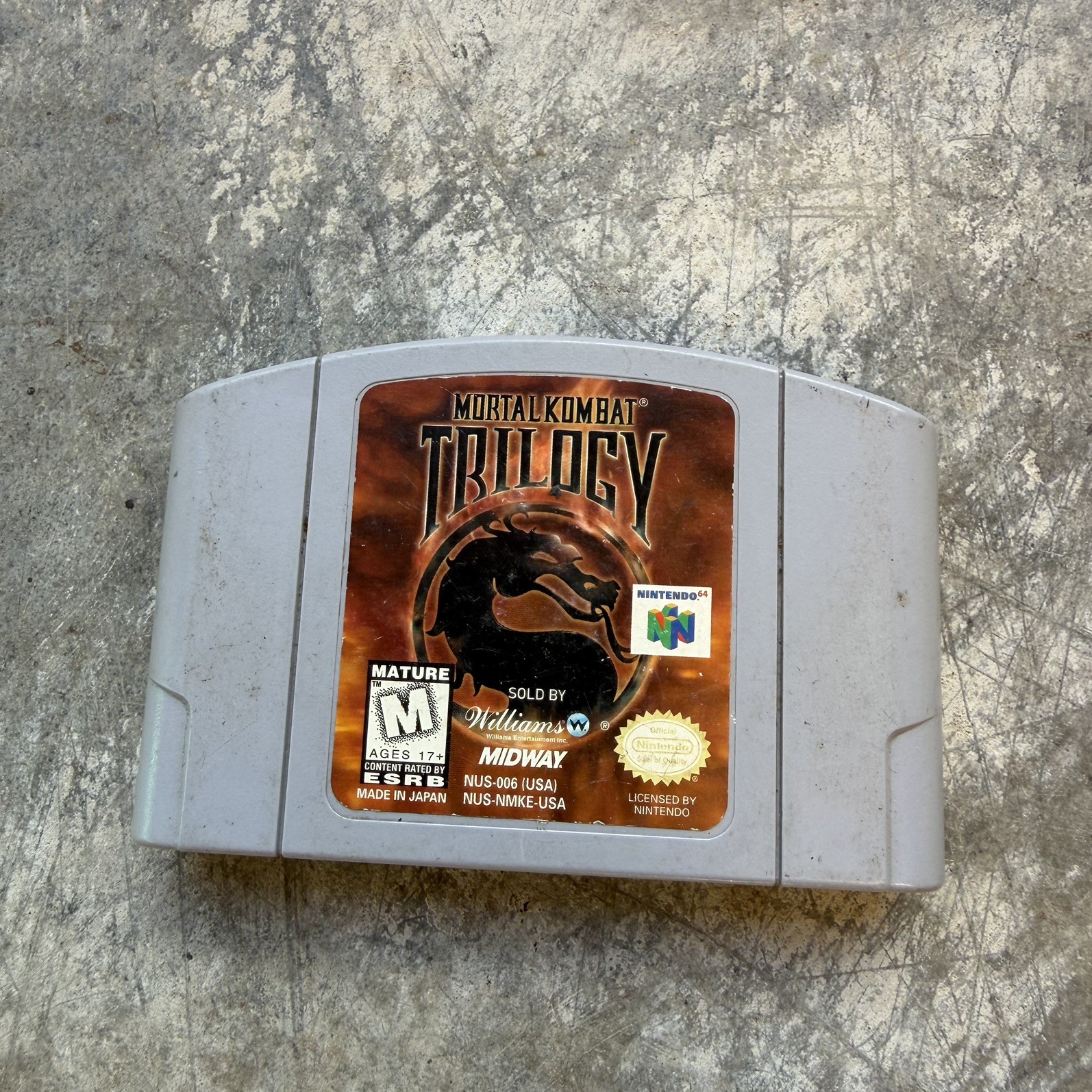 Mortal Kombat Trilogy (Nintendo 64 N64 1996) Cartridge Only Tested