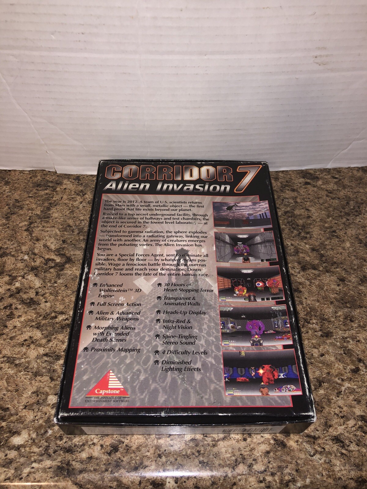 Corridor 7: Alien Invasion (PC – 3.5″ Disk) Capstone Big Box PC Game Vintage