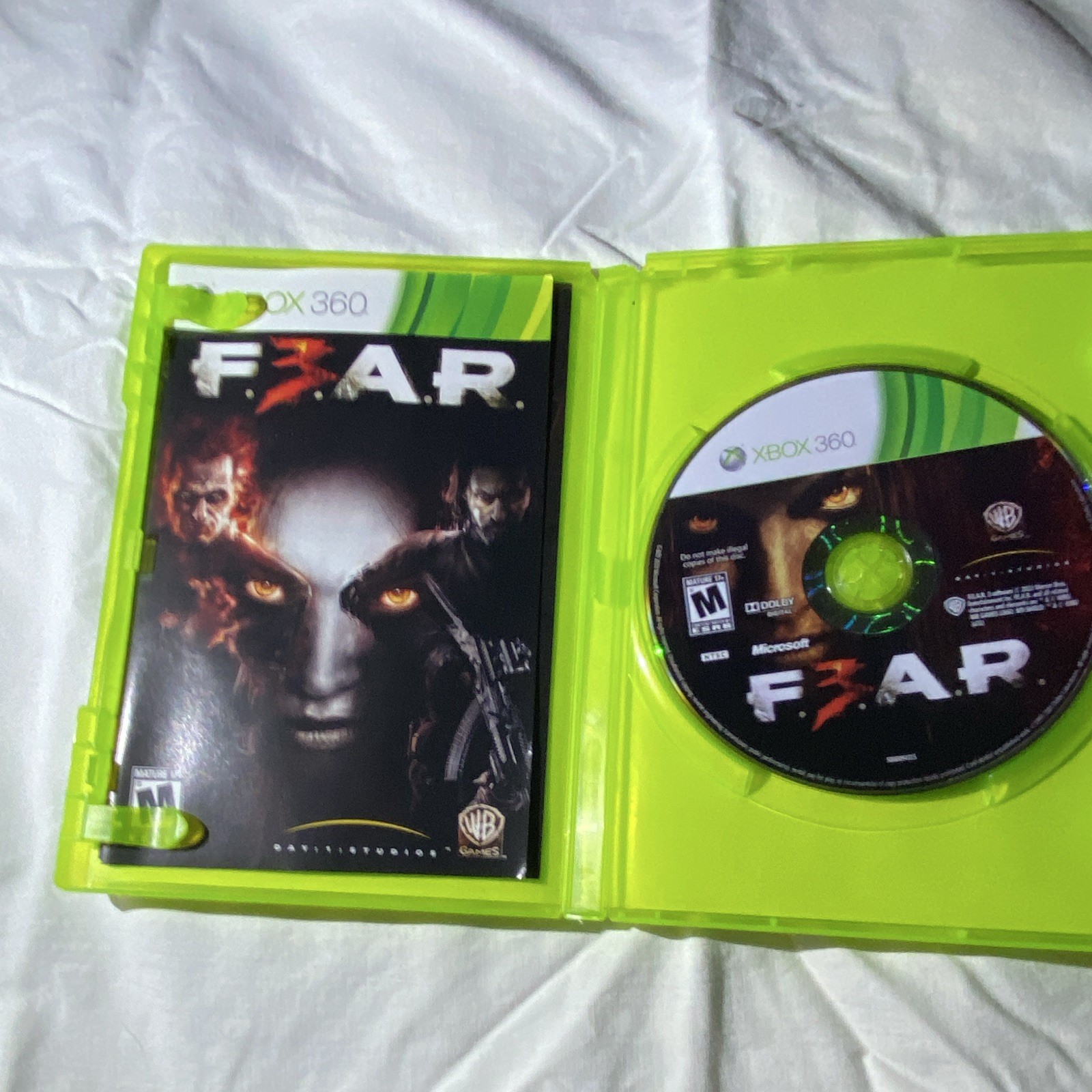 WB Games F.E.A.R. 3 Microsoft Xbox 360 M Shooter 2011 NTSC-U/C Manual