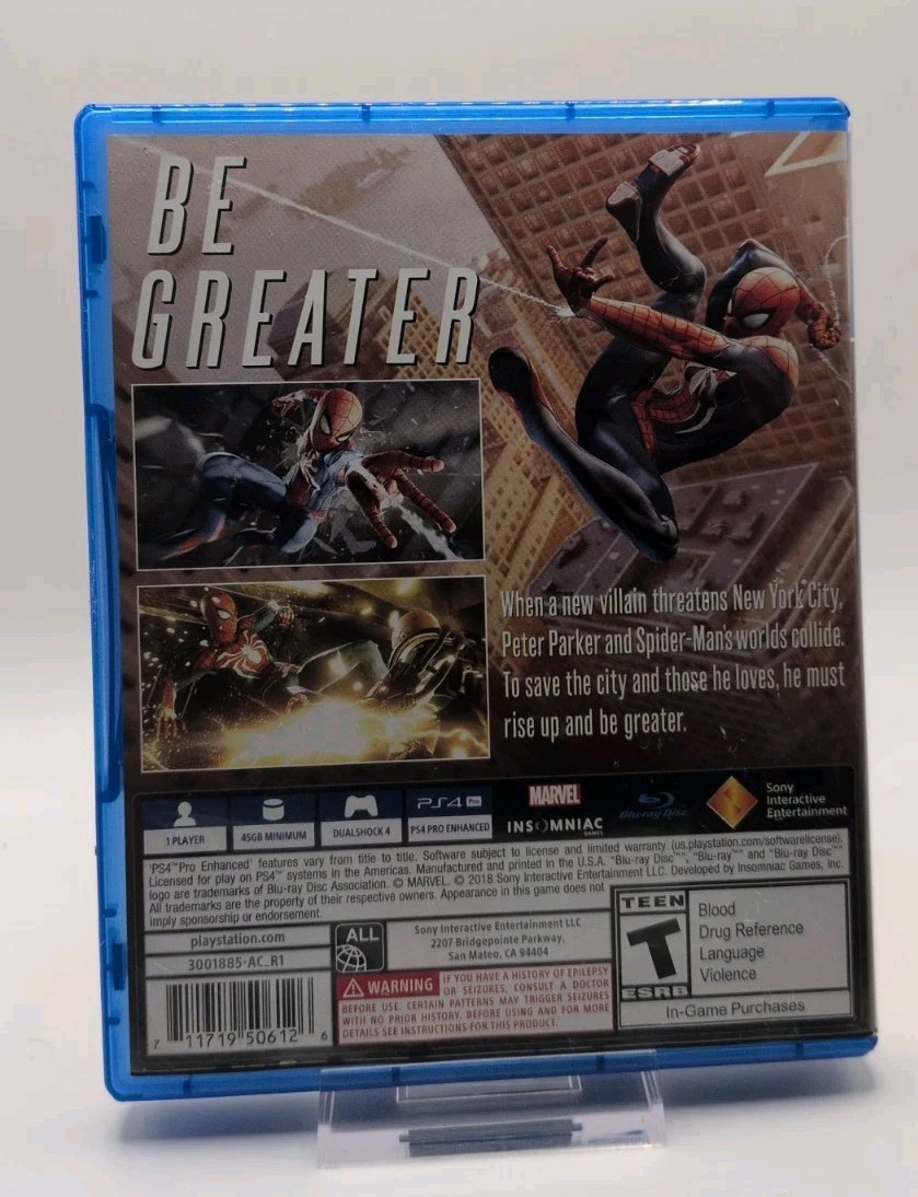 PS4 Marvel’s Spider-Man (PlayStation 4, 2018)