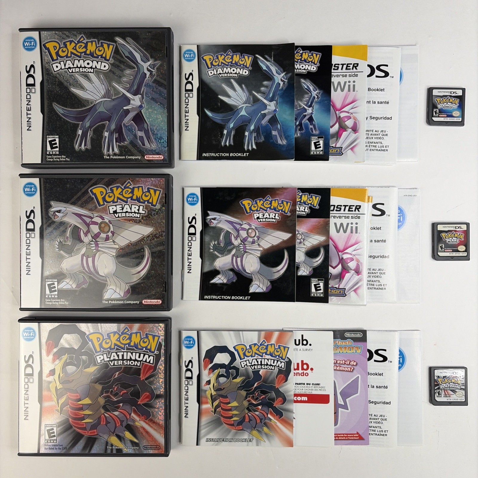 NICE! Pokemon Platinum Diamond Pearl Bundle CIB 100% Complete Box Authentic DS