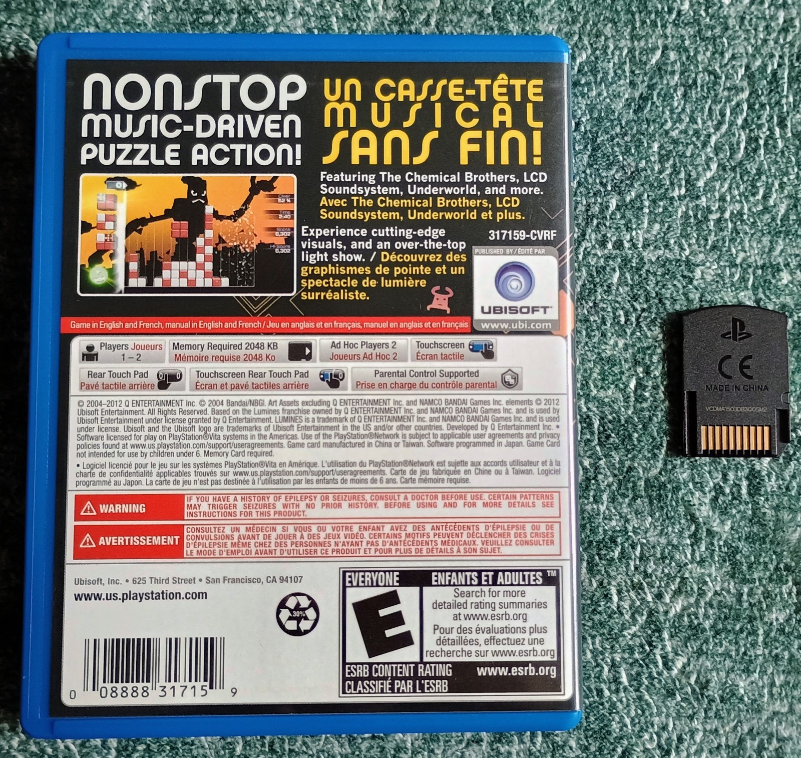 Lumines: Electronic Symphony (Sony PlayStation Vita, 2012) PS Vita CIB