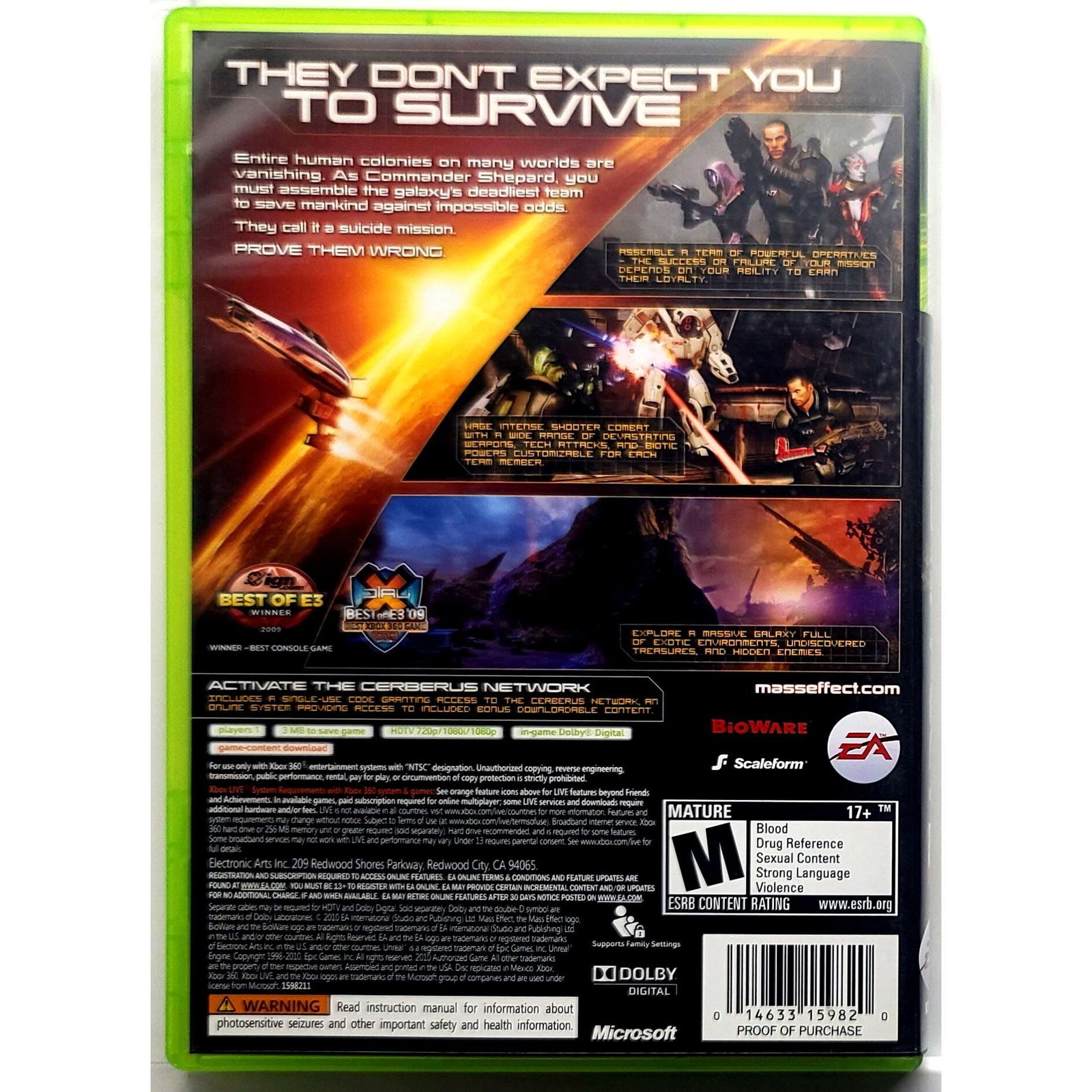 Mass Effect 2 – Microsoft Xbox 360 Pristine Authentic Game 180 Day Guarantee