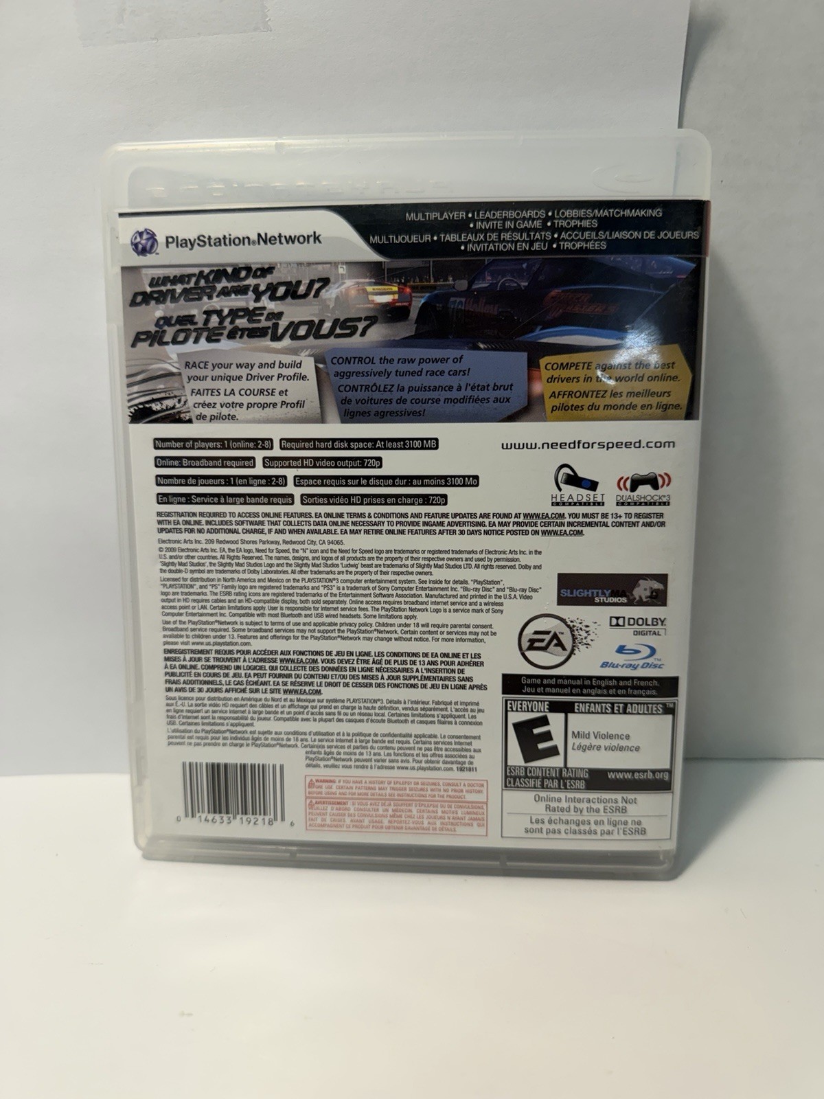 Need for Speed: Shift PS3 NTSC-U/C 2009 E w/ Case & Manual tested and working