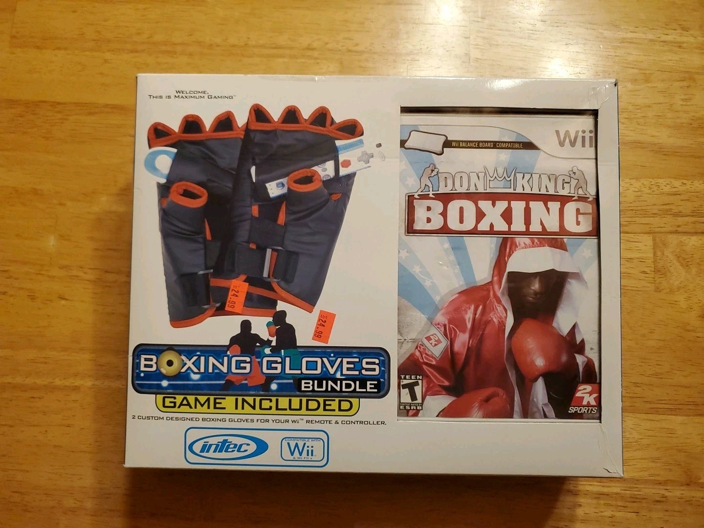 Don King Boxing Gloves Bundle Nintendo Wii 2009 Excellent Condition