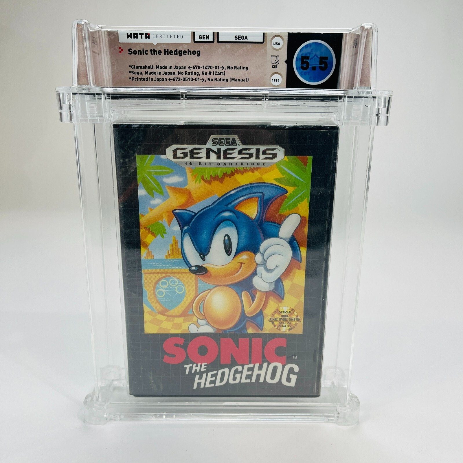 Sonic the Hedgehog – Sega Genesis Complete in Box Early Print VGA WATA 5.5 CIB