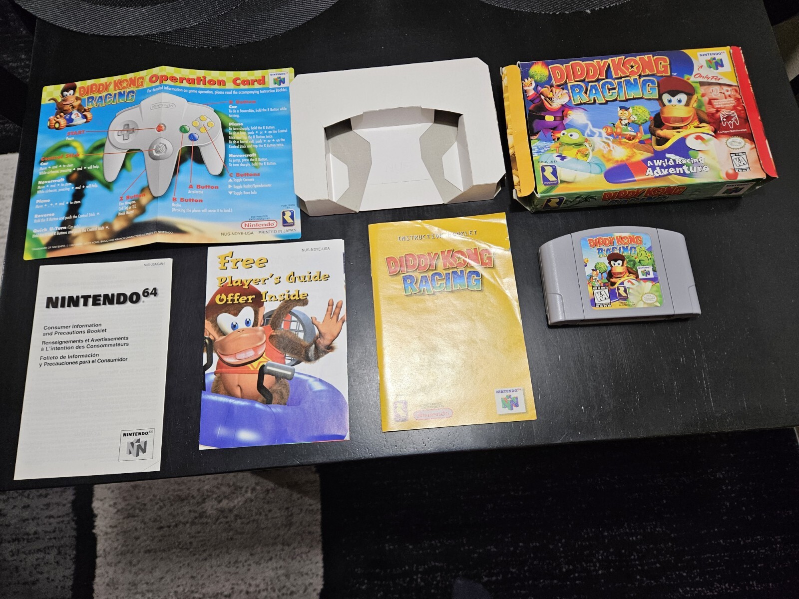 Diddy Kong Racing (Nintendo 64, 1997) AUTHENTIC! COMPLETE! TESTED! W/ HANGTAB!