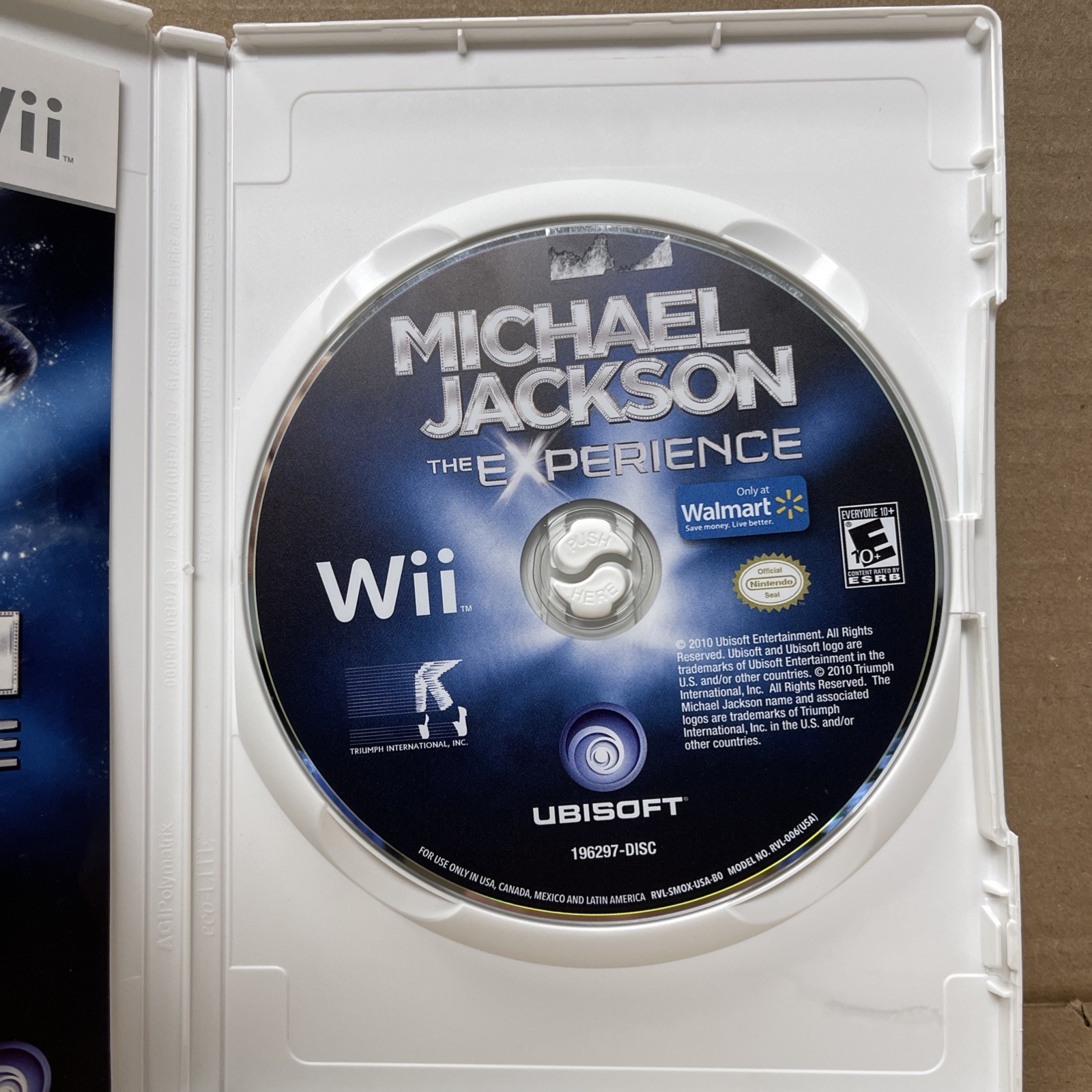 Wii Michael Jackson The Experience Game- Ubisoft- With Case And Instructions