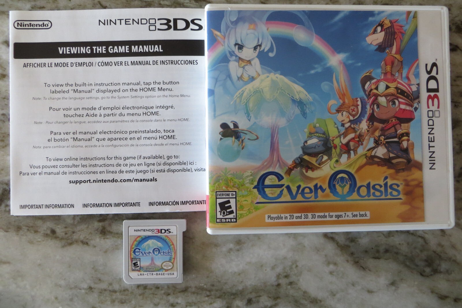 Ever Oasis (Nintendo 3DS, 2017) COMPLETE