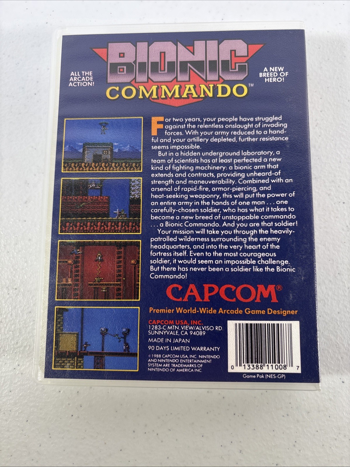 Bionic Commando – Nintendo NES, 1988 Authentic Game Cartridge – Tested
