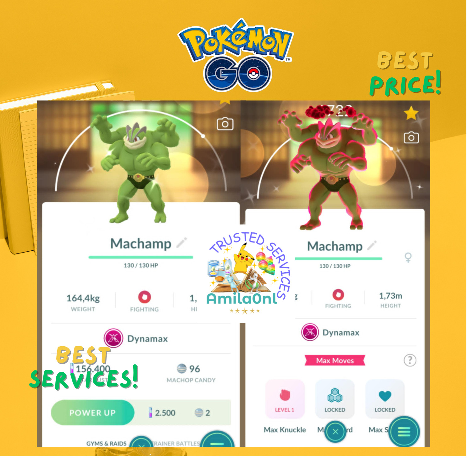 Pokemon shiny gigantamax MACHAMP – combo 20 PTC