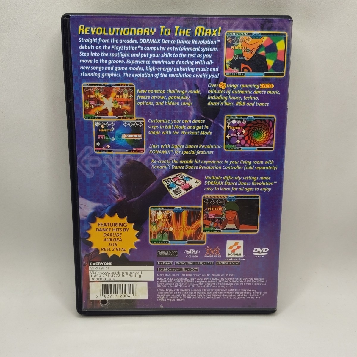 DDRMAX Dance Dance Revolution PlayStation 2 PS2 Complete Manual Reg Card Tested