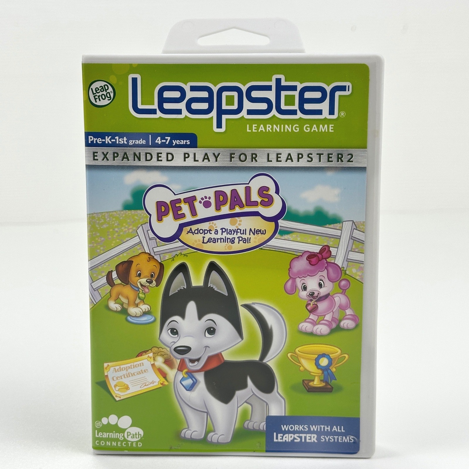 LeapFrog Leapster Pet Pals Learning Game Pre-K-1st Grade Ages 4-7 Case & Manual