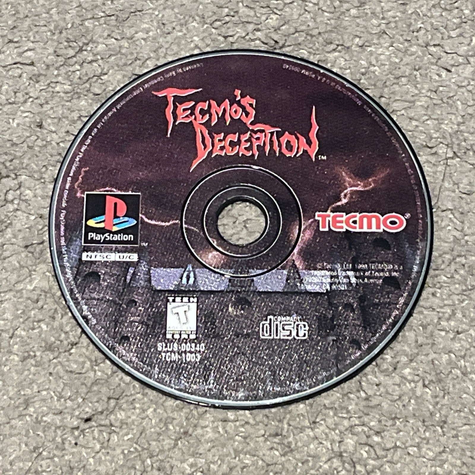 Tecmo’s Deception PS1 Sony PlayStation 1 Disc Only Tested