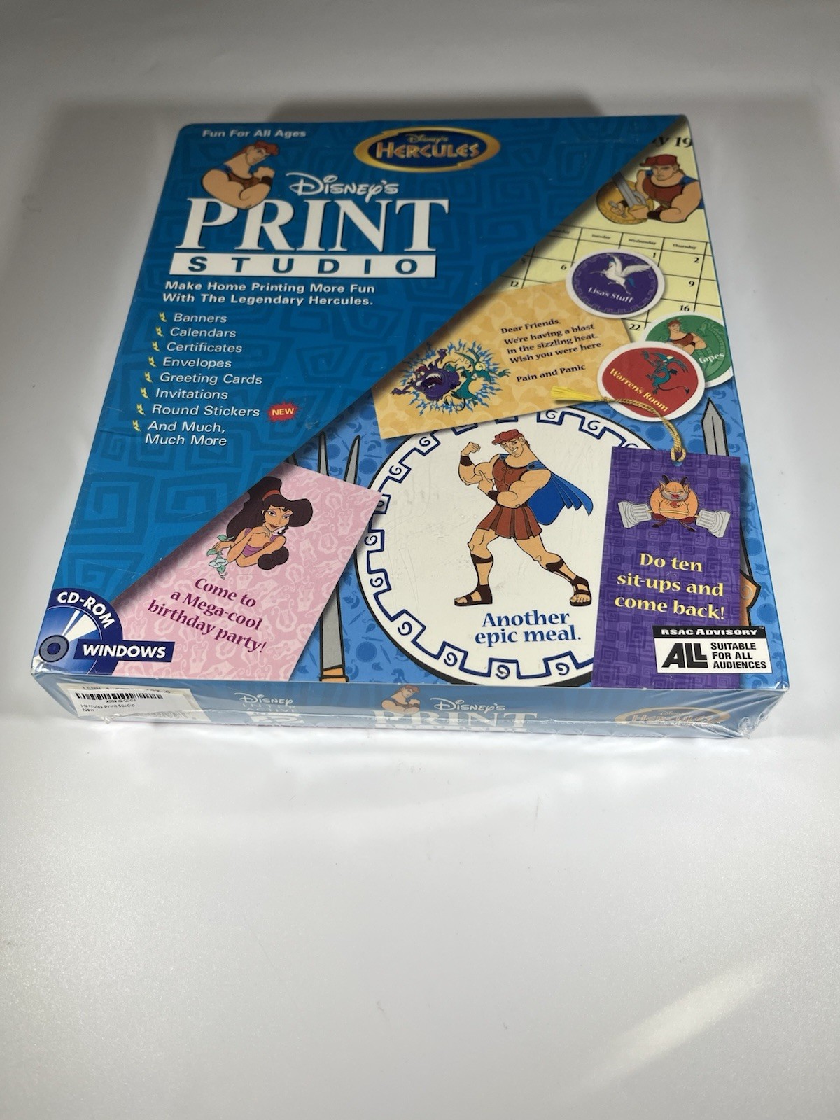 Disney’s Hercules Print Studio (PC) Sealed Box CD ROM BRAND NEW B4725