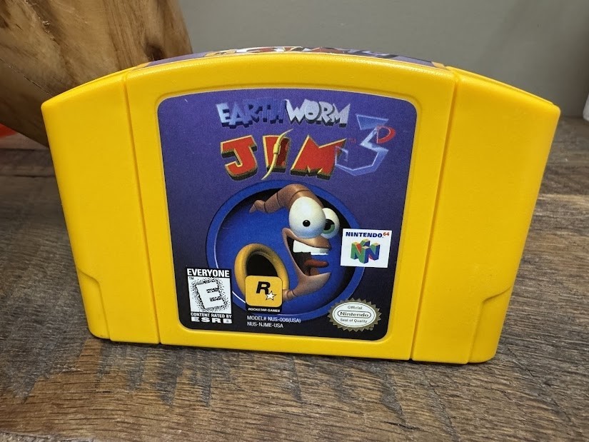 Earthworm Jim 3D Nintendo 64 N64 Authentic Yellow Cartridge Only Tested
