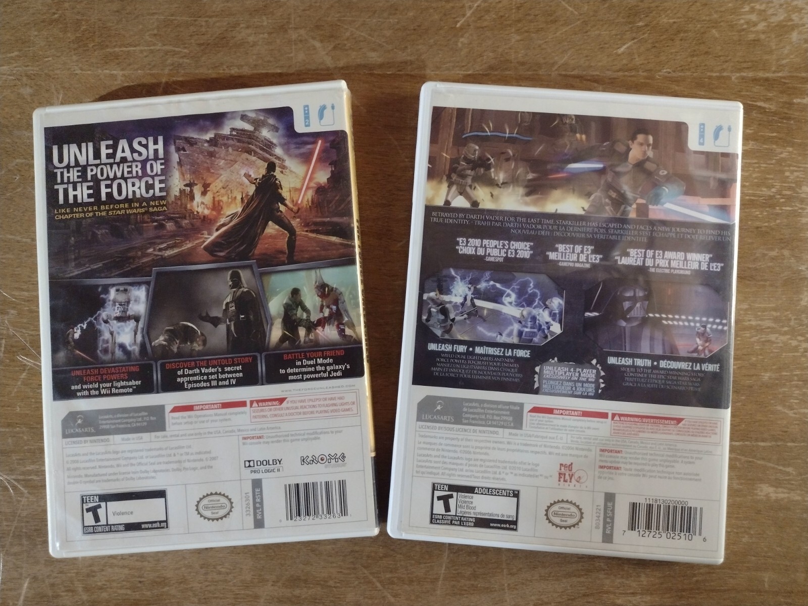 Wii Star Wars Unleashed 1 & 2 + New 16 Page Extra Large Coloring Book