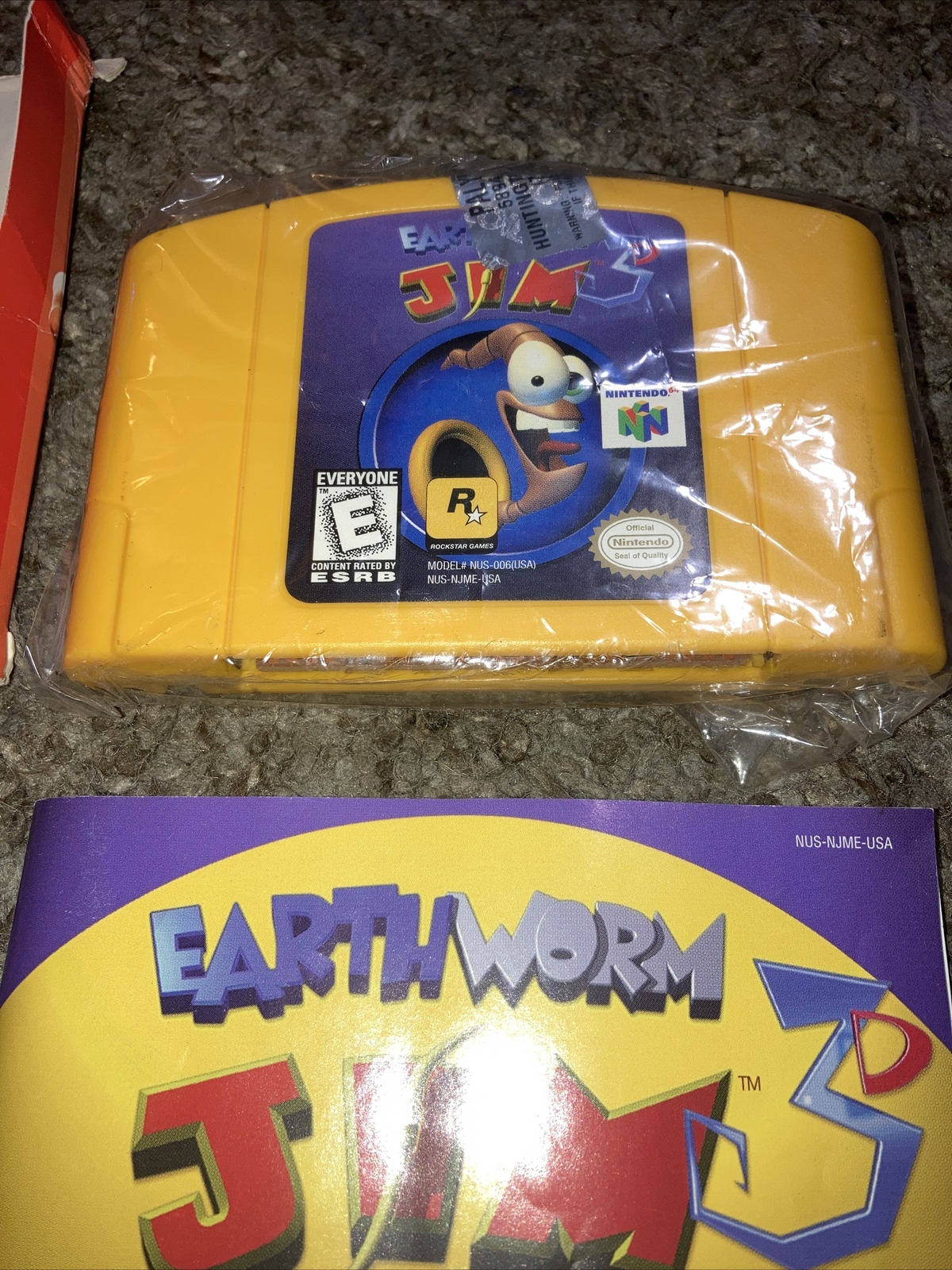 Earthworm Jim 3D Nintendo 64 N64 CIB Complete W Manual Authentic Game cartridge