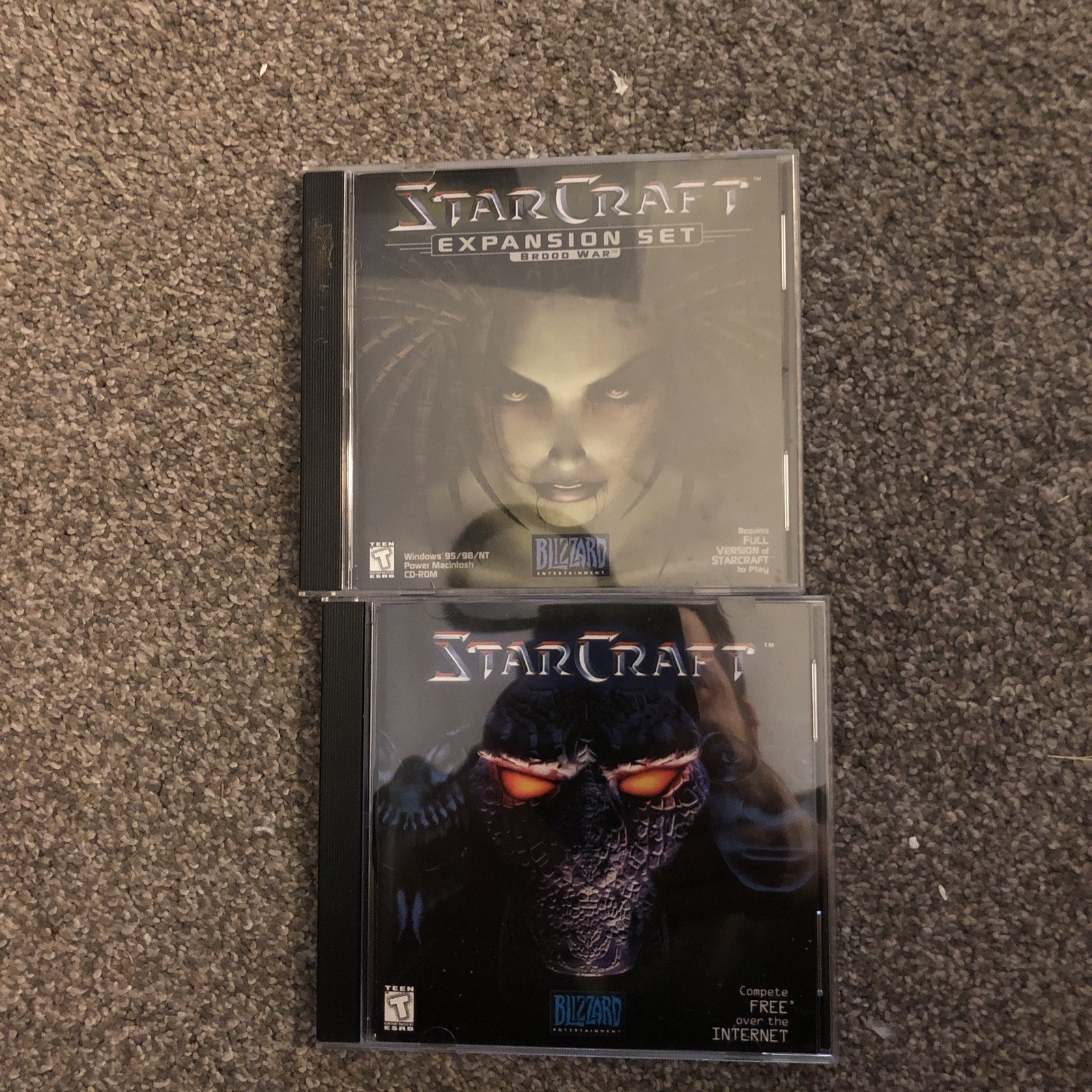 StarCraft + Brood War Expansion PC CD-ROM Blizzard Lot 1998