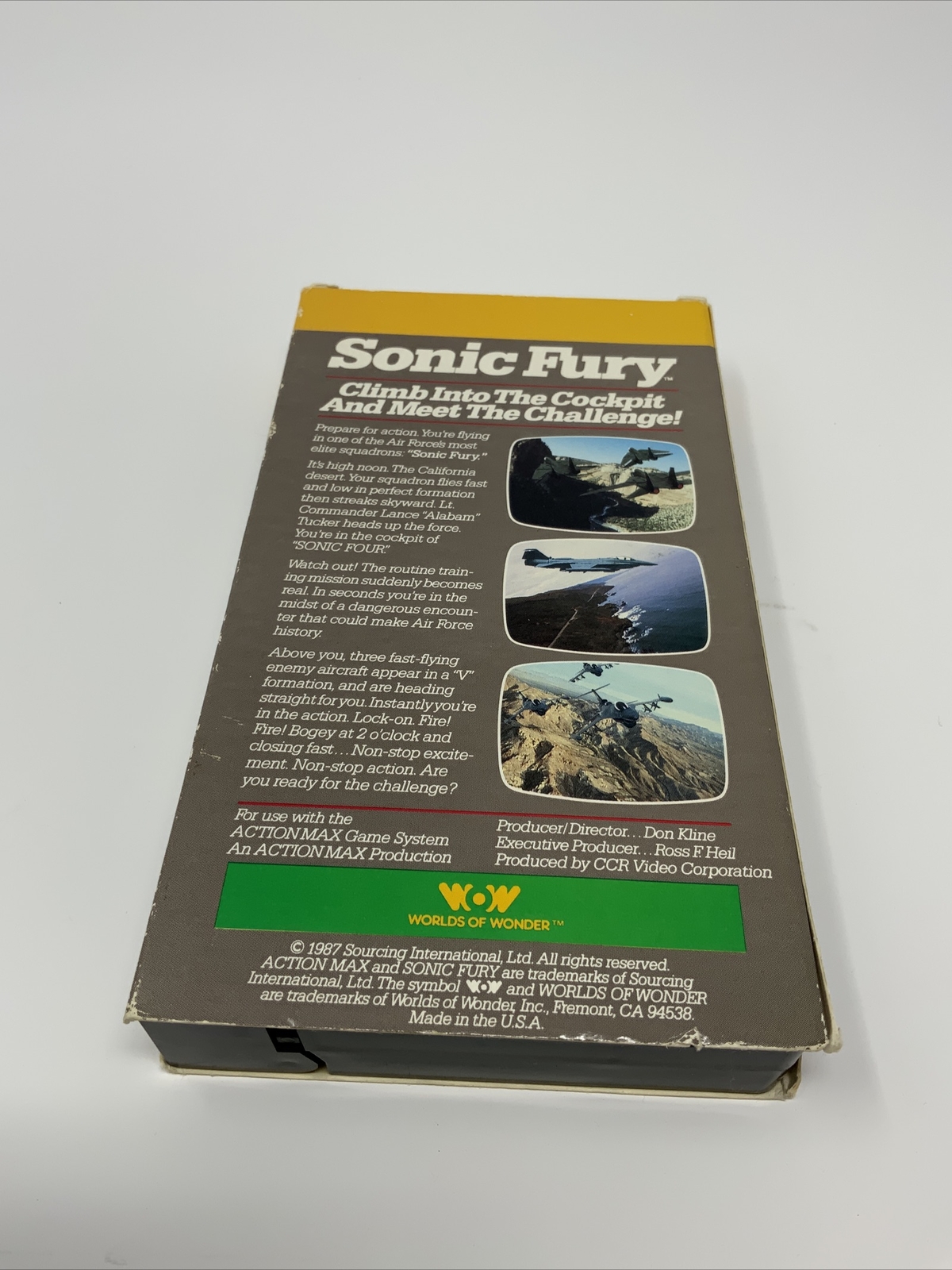 Sonic Fury (VHS Action Max Game Video, 1987) Live Action Worlds of Wonder