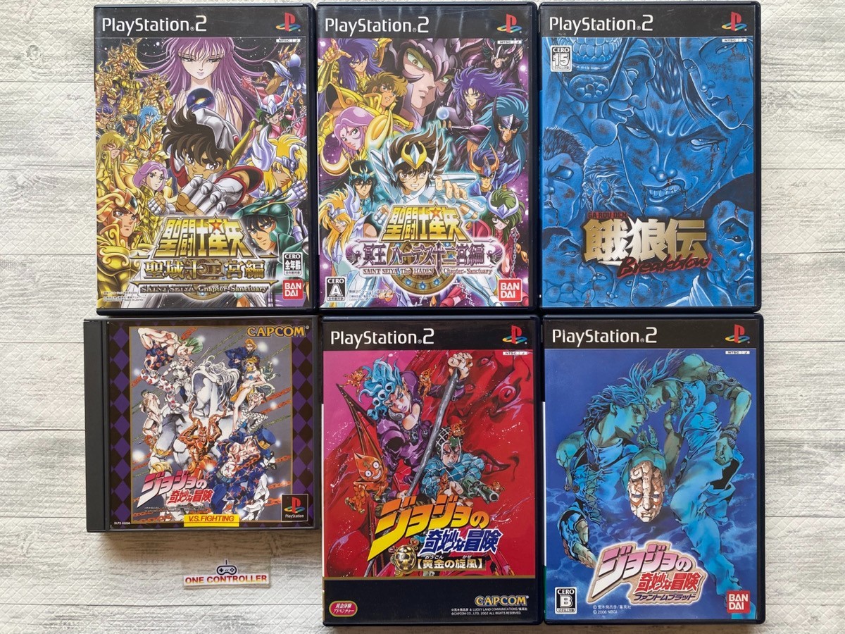 SONY PS 1 2 Saint Seiya & JoJo’s Bizarre Adventure & Garouden set from Japan