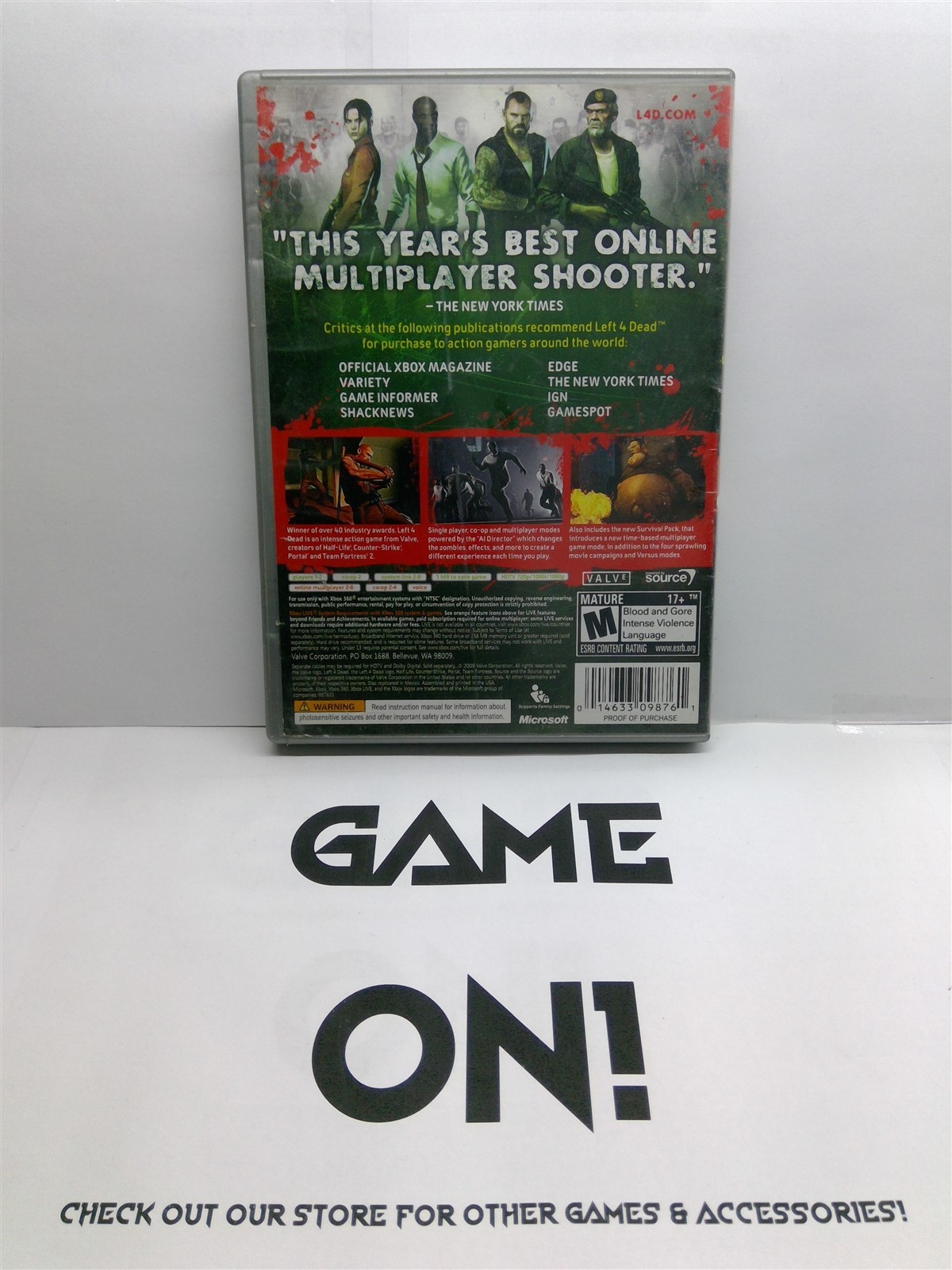 Left 4 Dead Game of the Year Edition (Xbox 360, 2009) Complete Tested Working