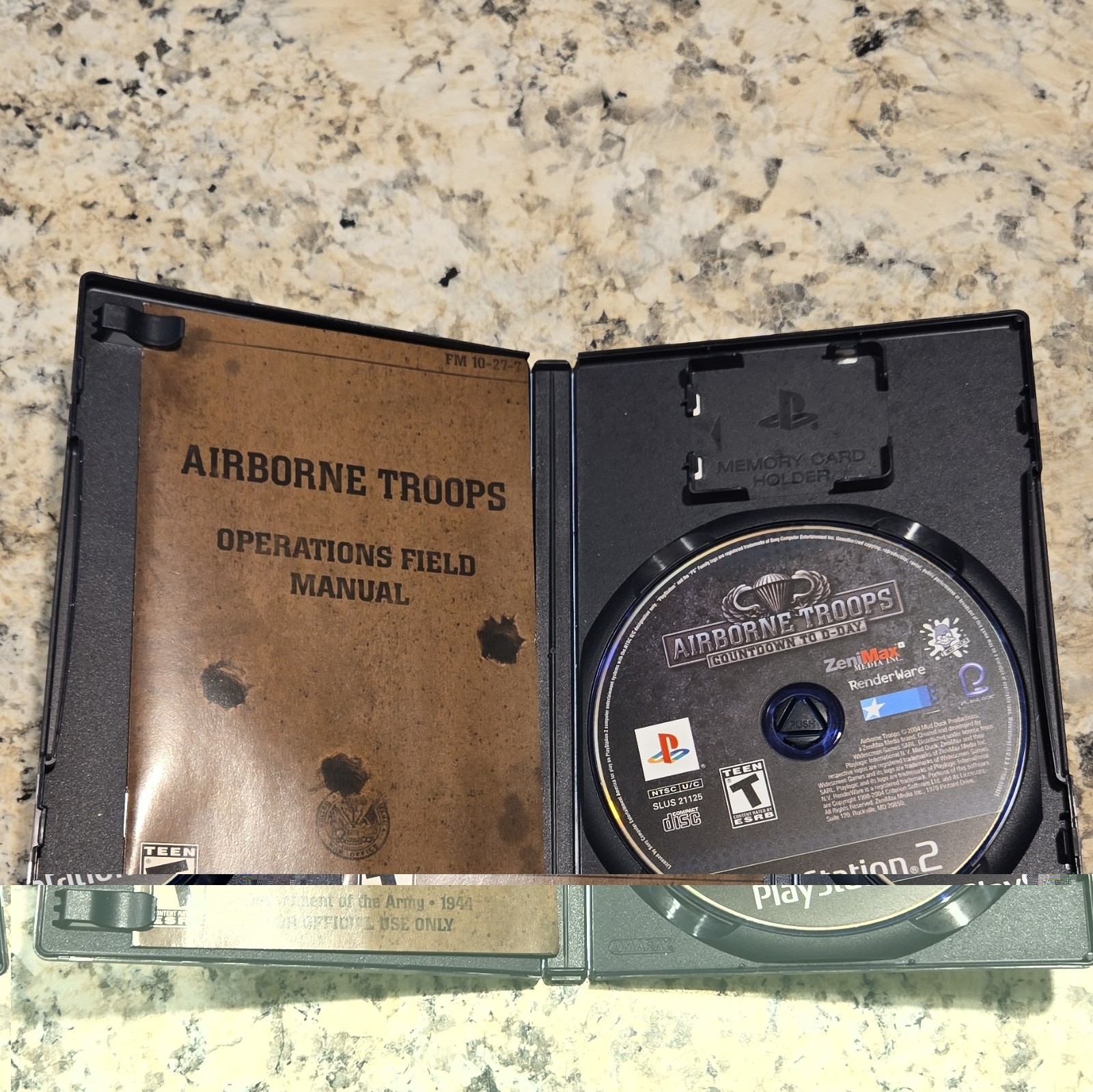 ZeniMax Airborne Troops: Countdown to D-Day Sony PlayStation 2 PS2 Manual