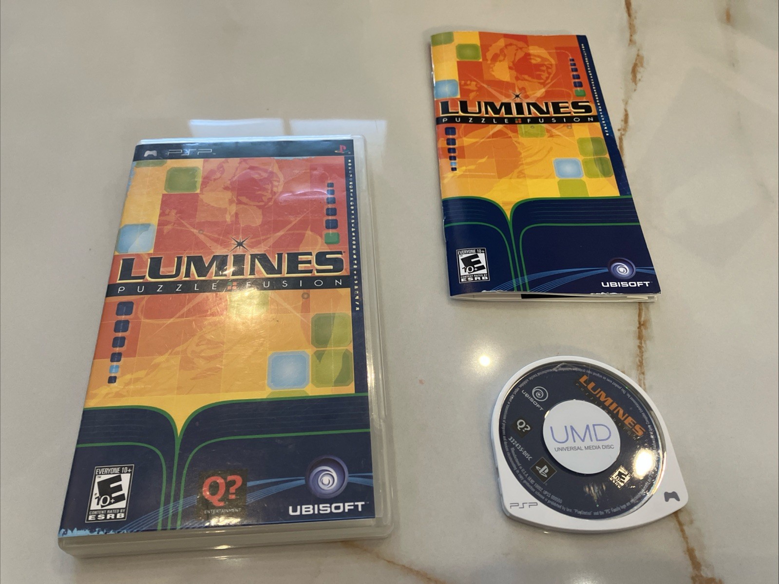 Lumines Puzzle Fusion (Sony PSP, 2005) Black Label Complete w/ Manual CIB Tested