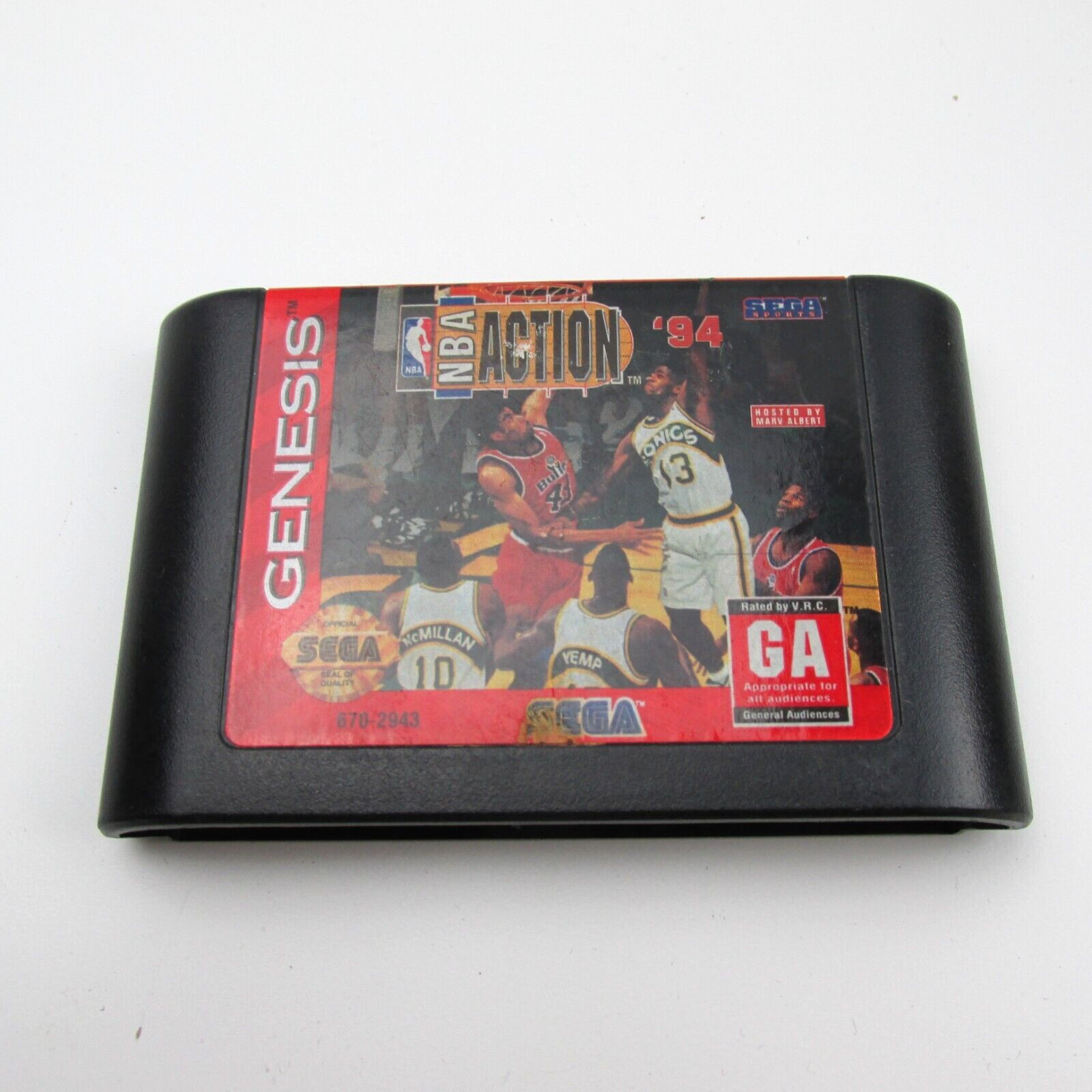 NBA Action ’94 (Sega Genesis, 1994) Cartridge Only Tested Works