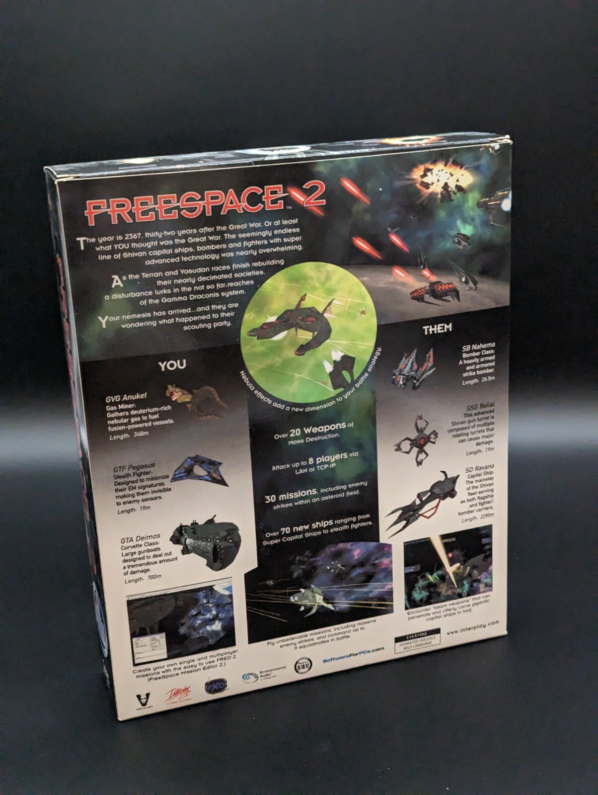 FreeSpace 2 PC RARE Big Box Very Good condition, missing disc 2