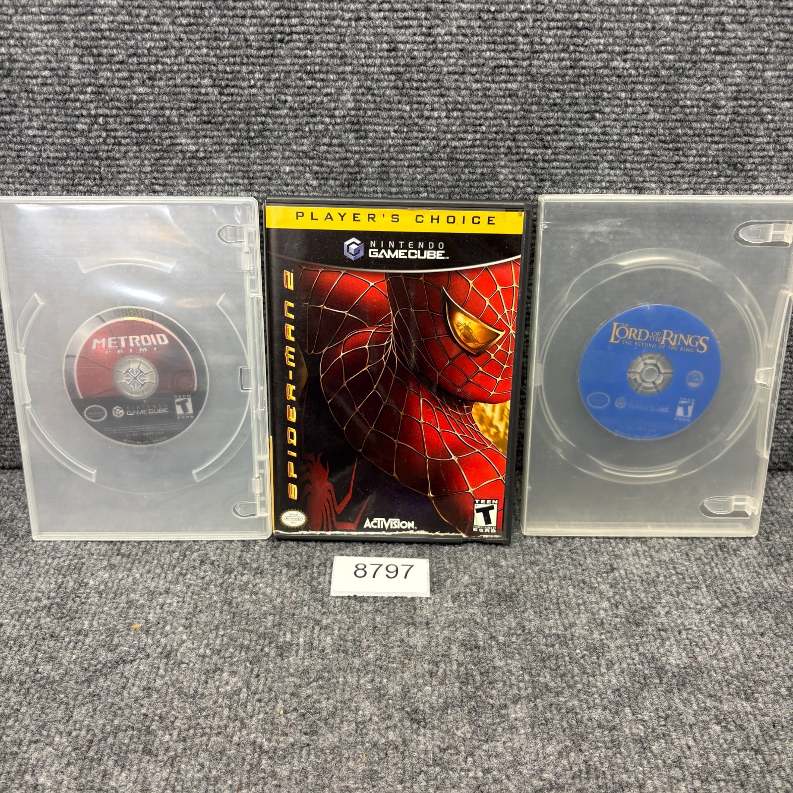 Metroid Prime Spiderman 2 Lord of the Rings Return of the King Gamecube Lot